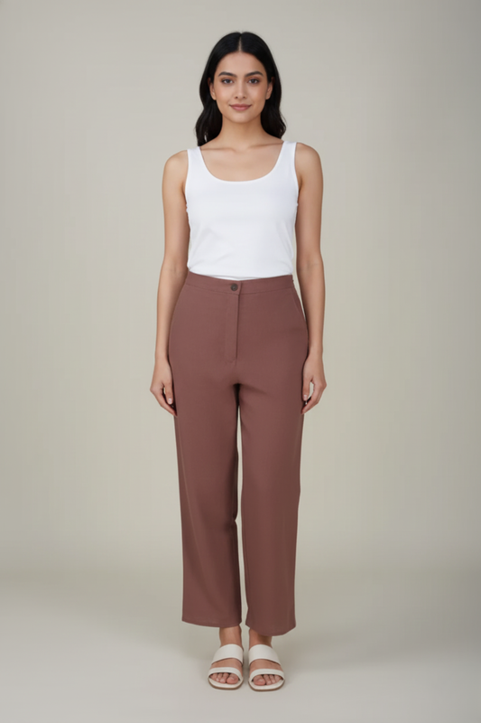 Rose Taupe Premium Formal Cotton Pant