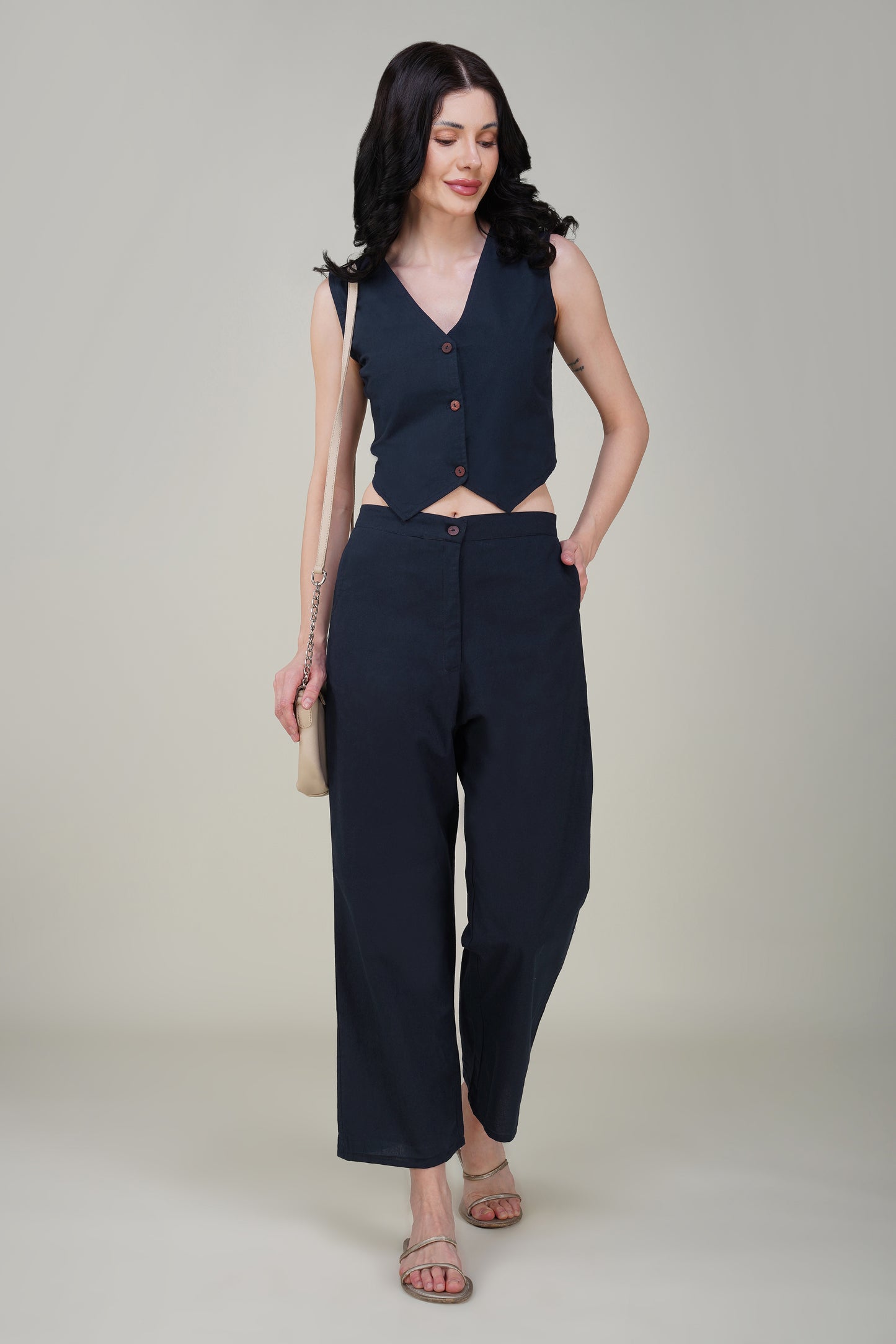 Navy Blue Formal Co-ord Set