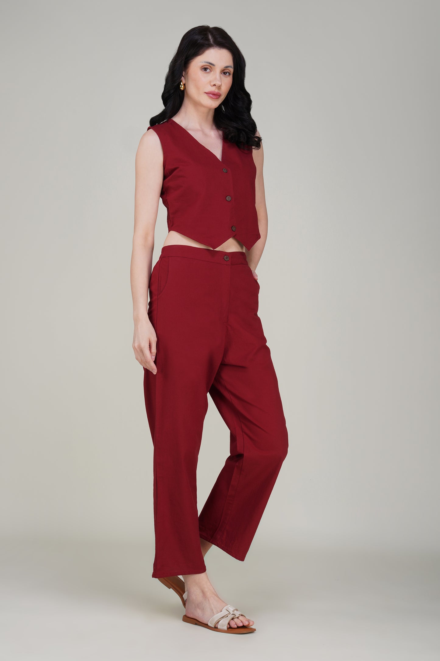 Maroon Formal Co-ord Set