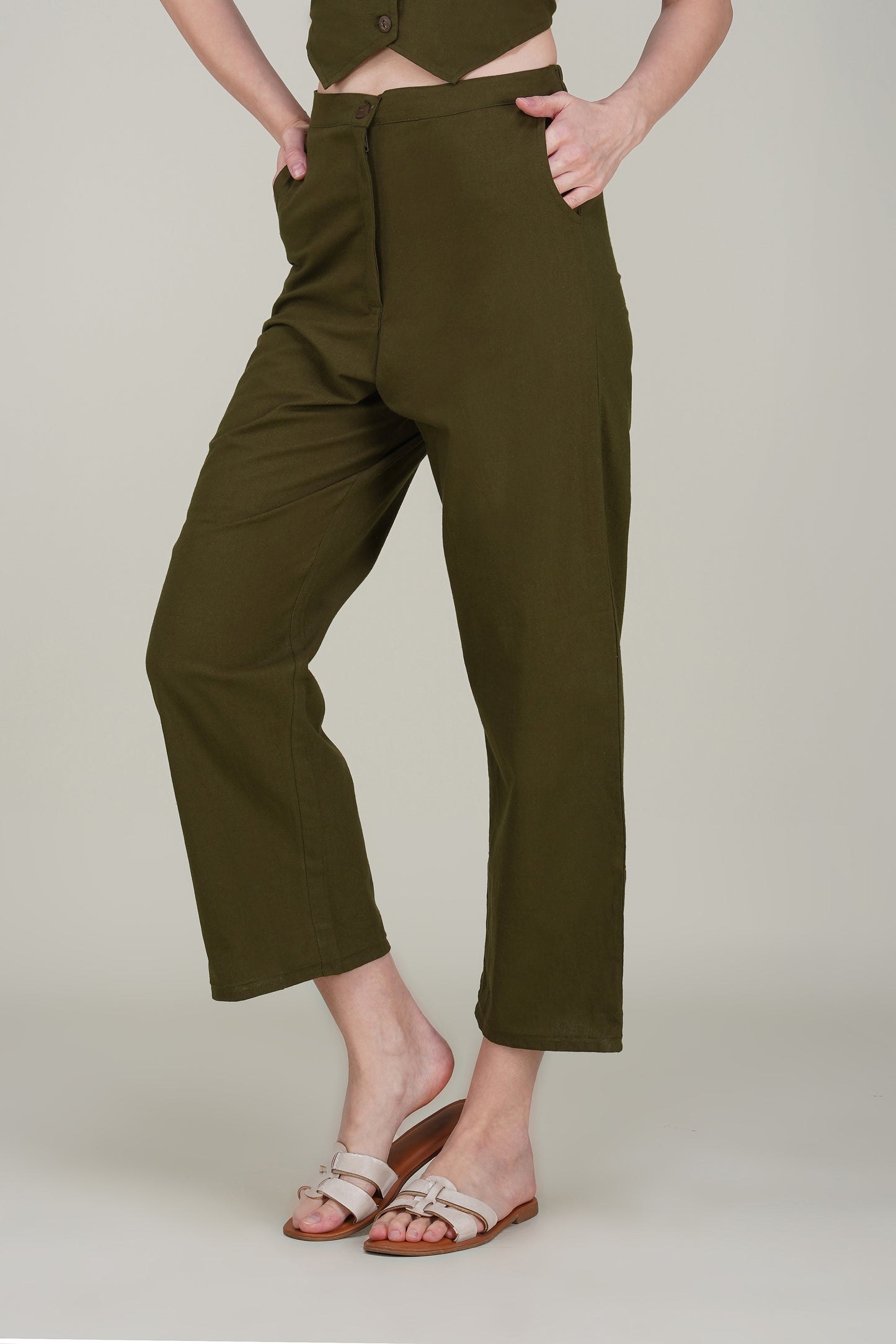 Olive Green Formal Co-ord Set