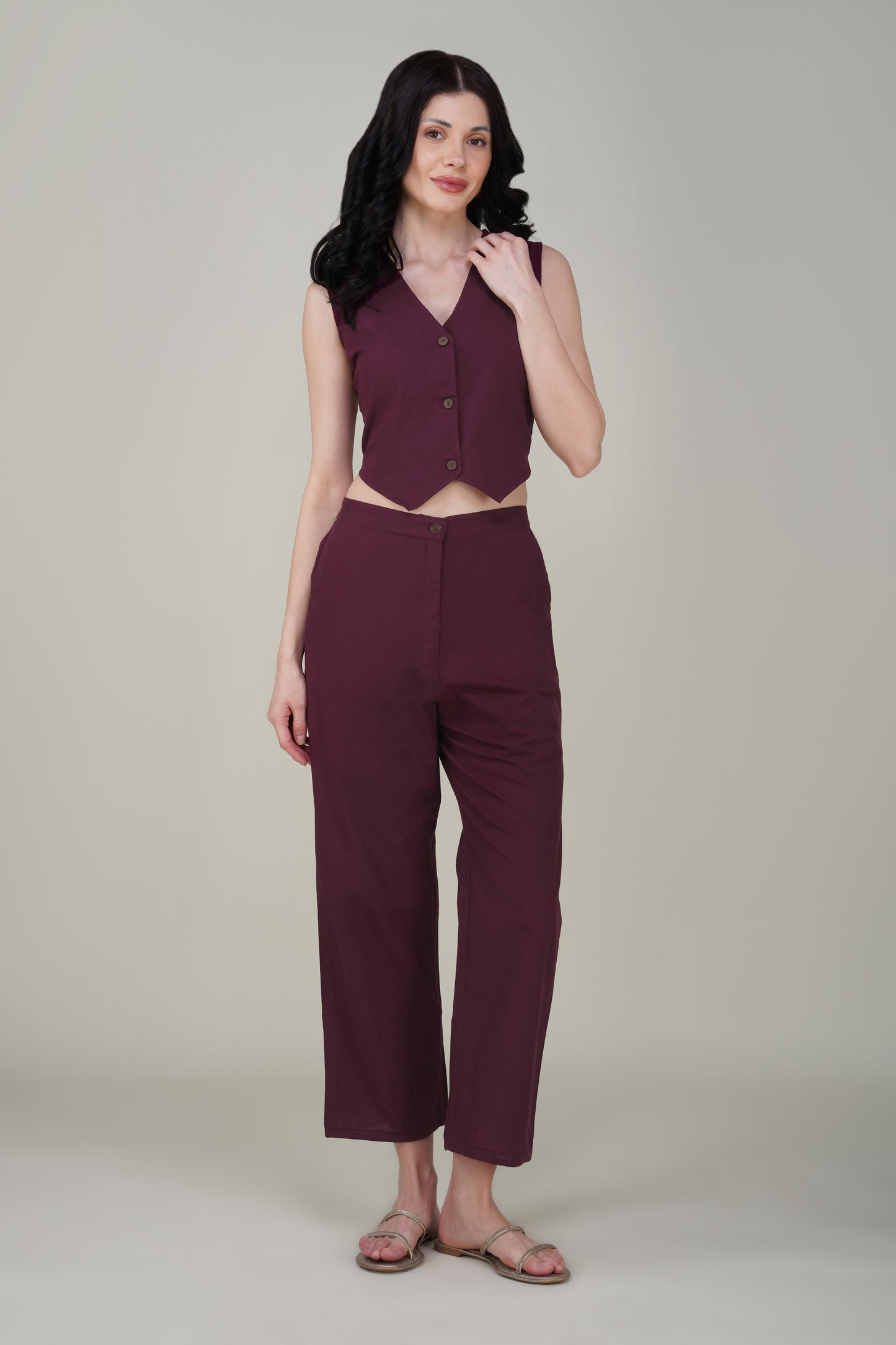 Wine Premium Formal Cotton Pant