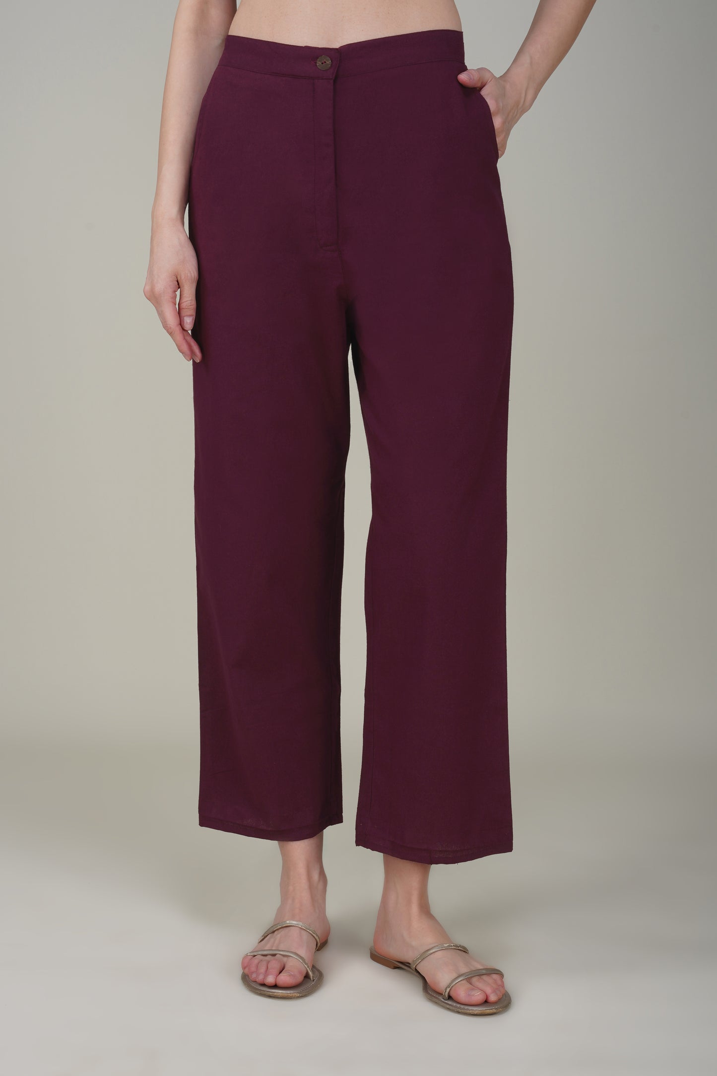 Wine Premium Formal Cotton Pant