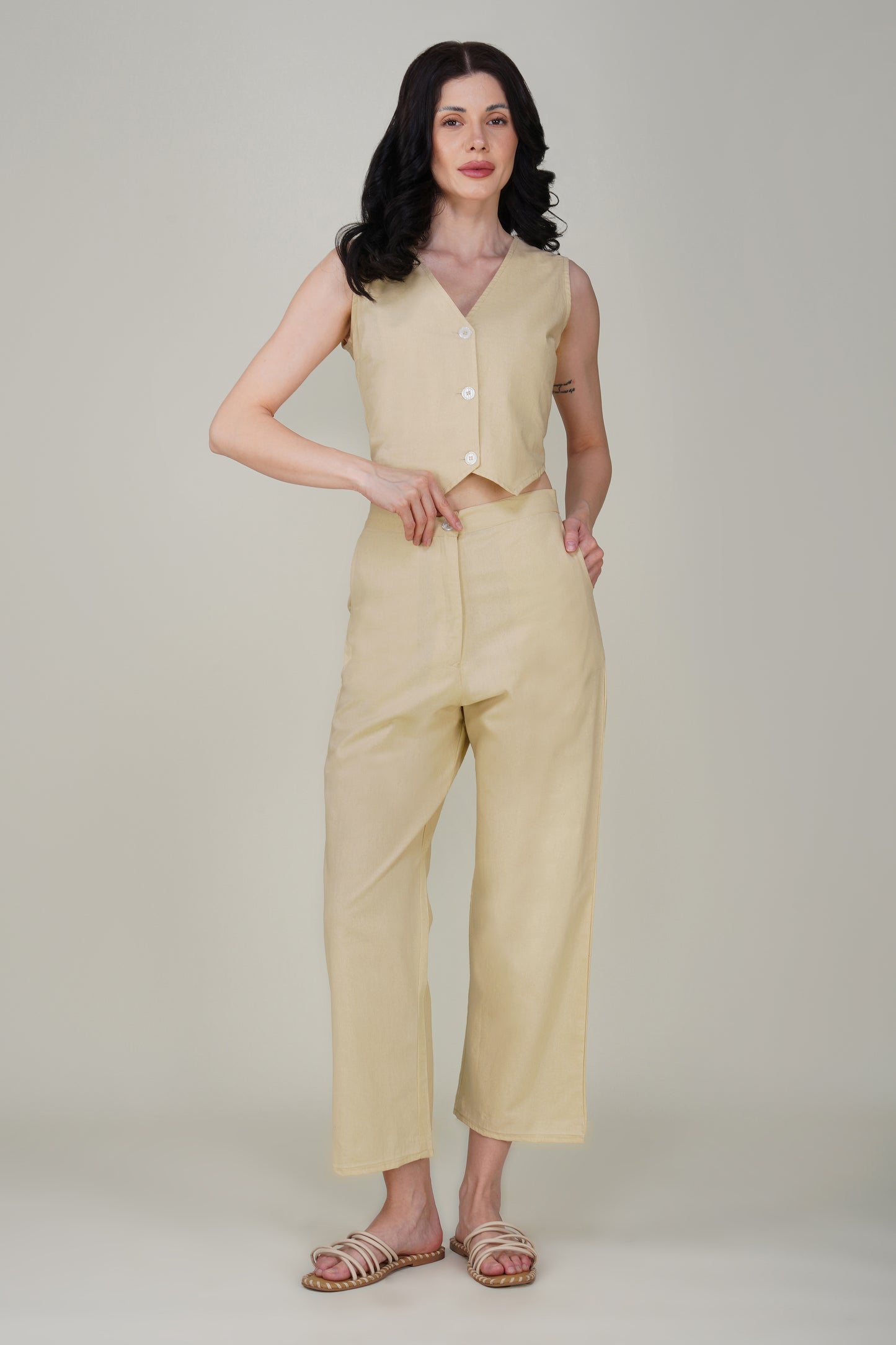 Beige Formal Co-ord Set
