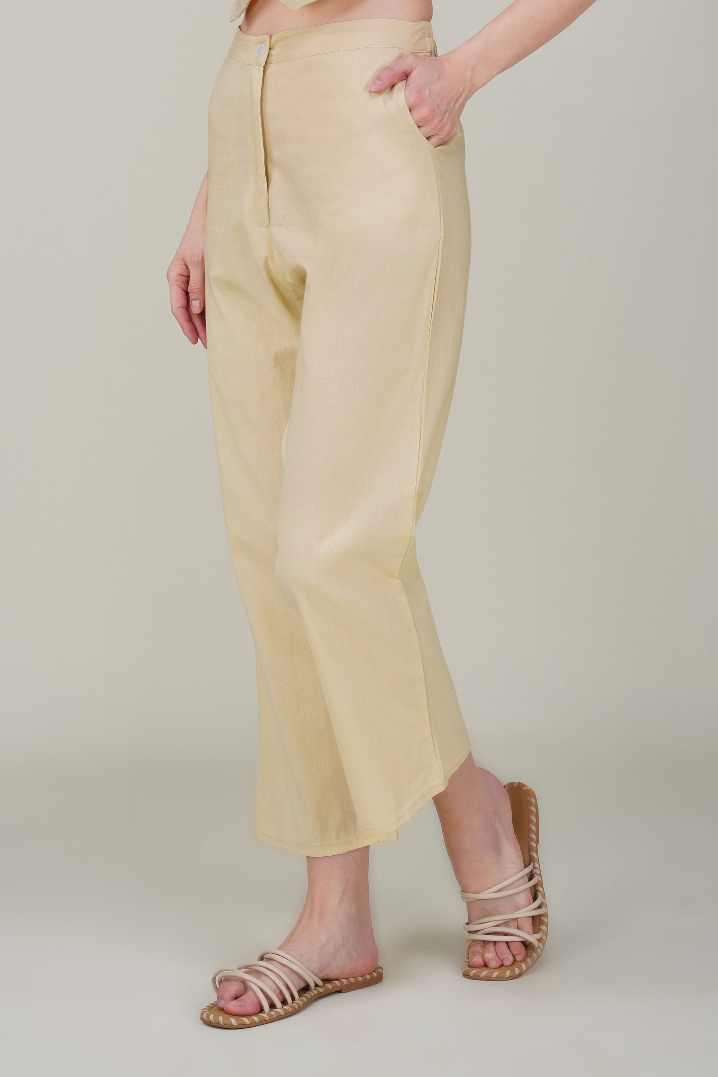 Beige Premium Formal Cotton Pant