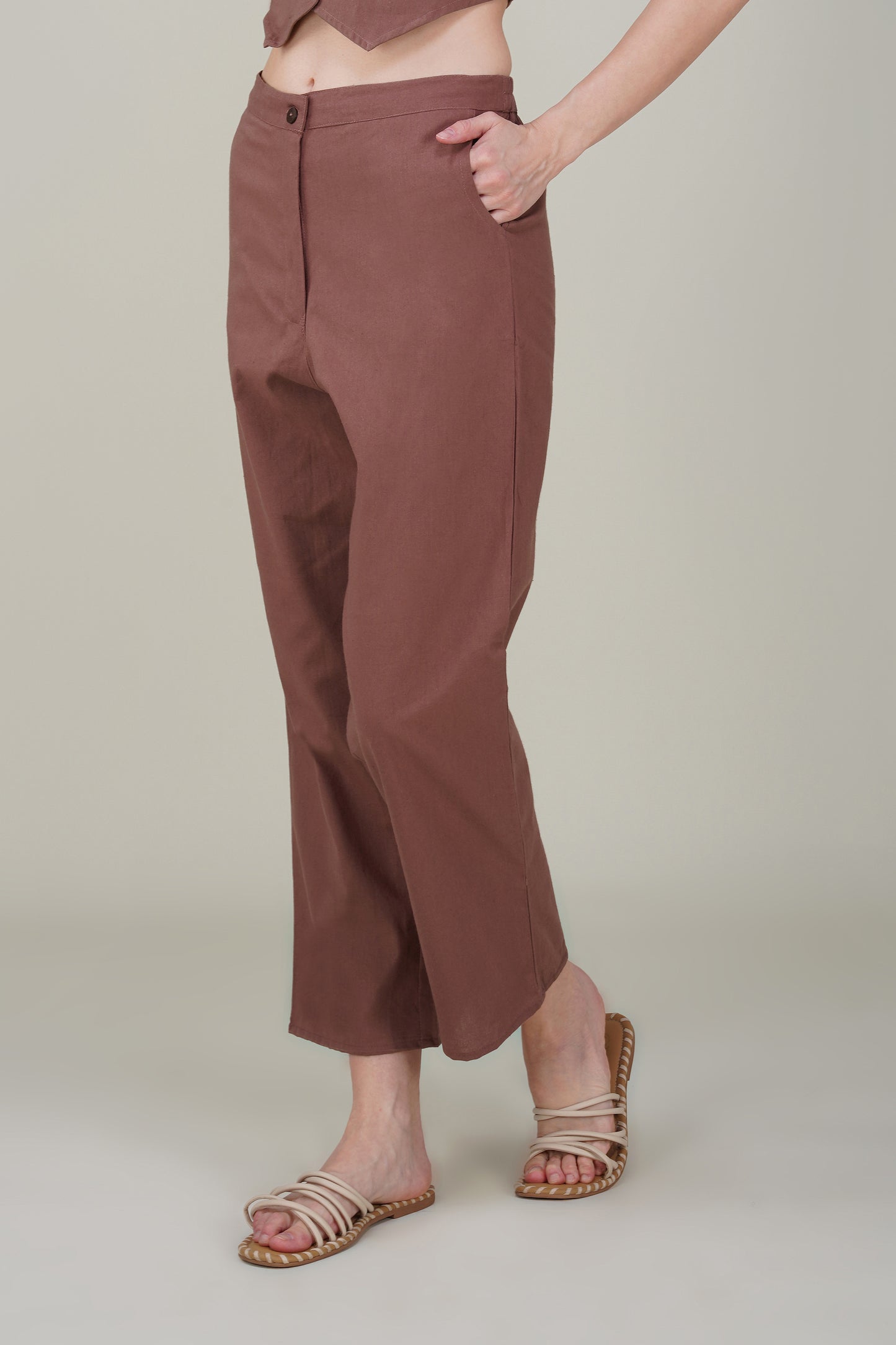 Rose Taupe Premium Formal Cotton Pant