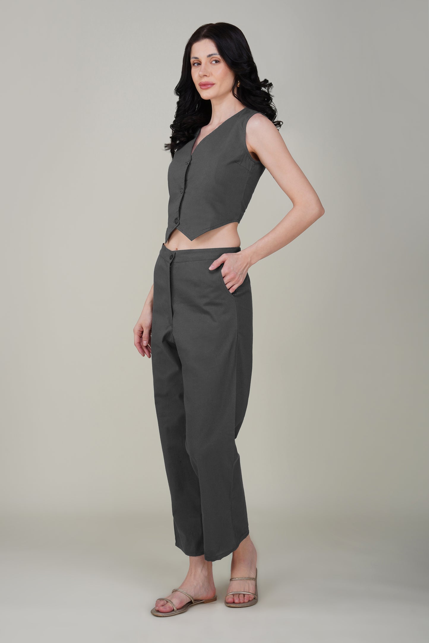 Slate Grey Premium Formal Cotton Pant