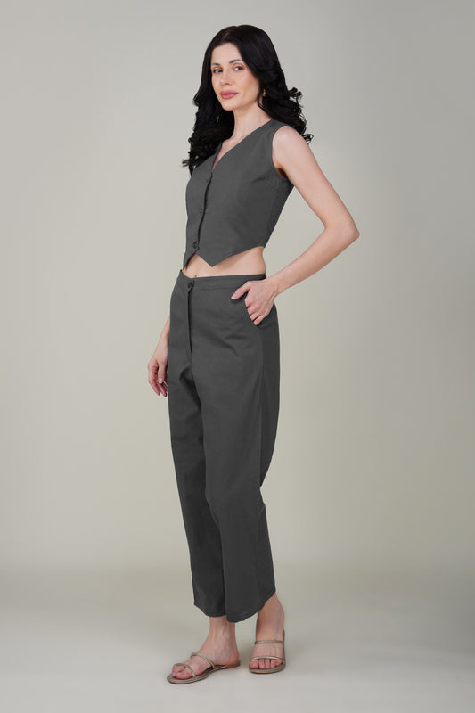 Slate Grey Premium Formal Cotton Pant