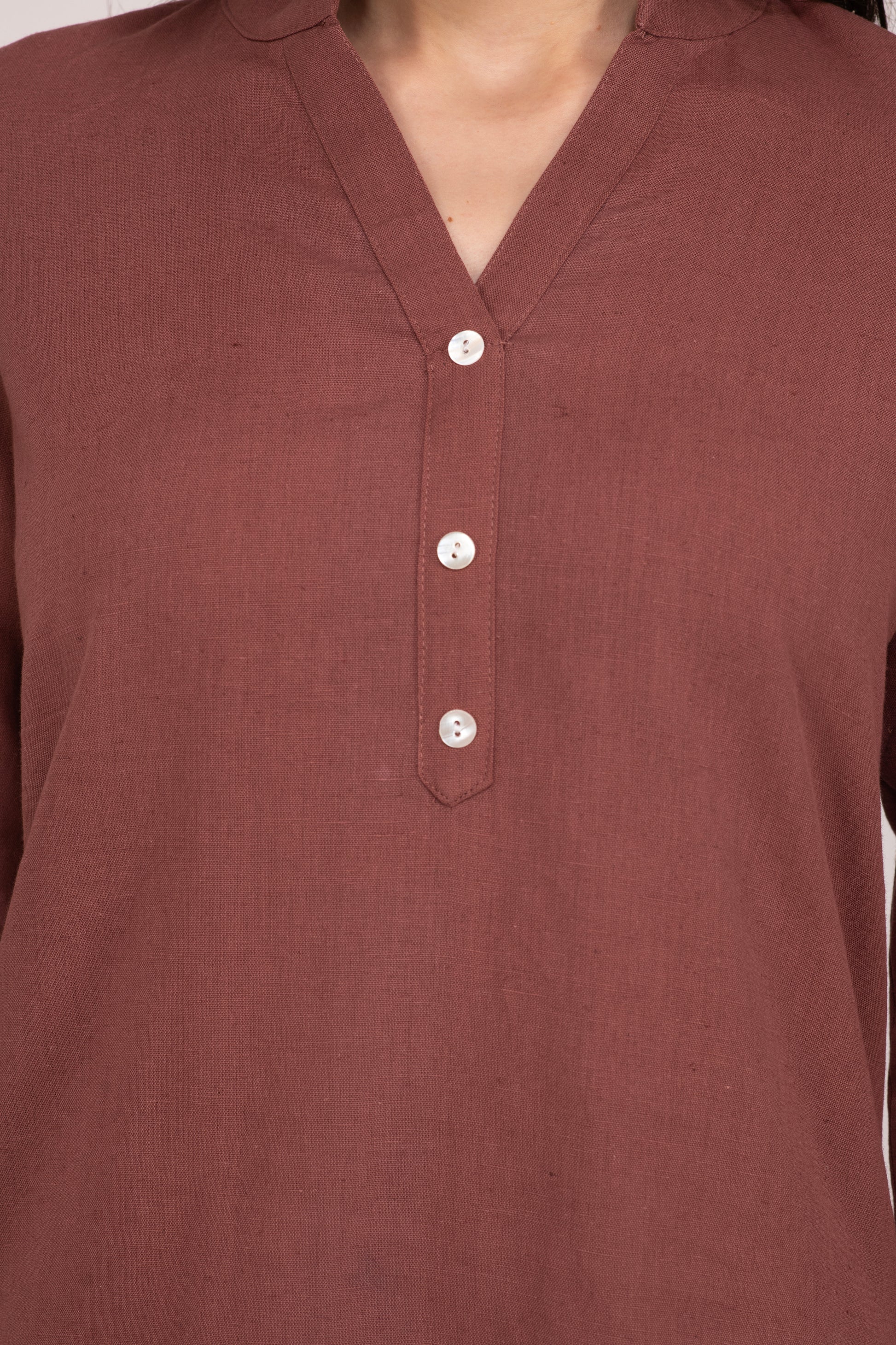 Rose Taupe Short Kurti For Women