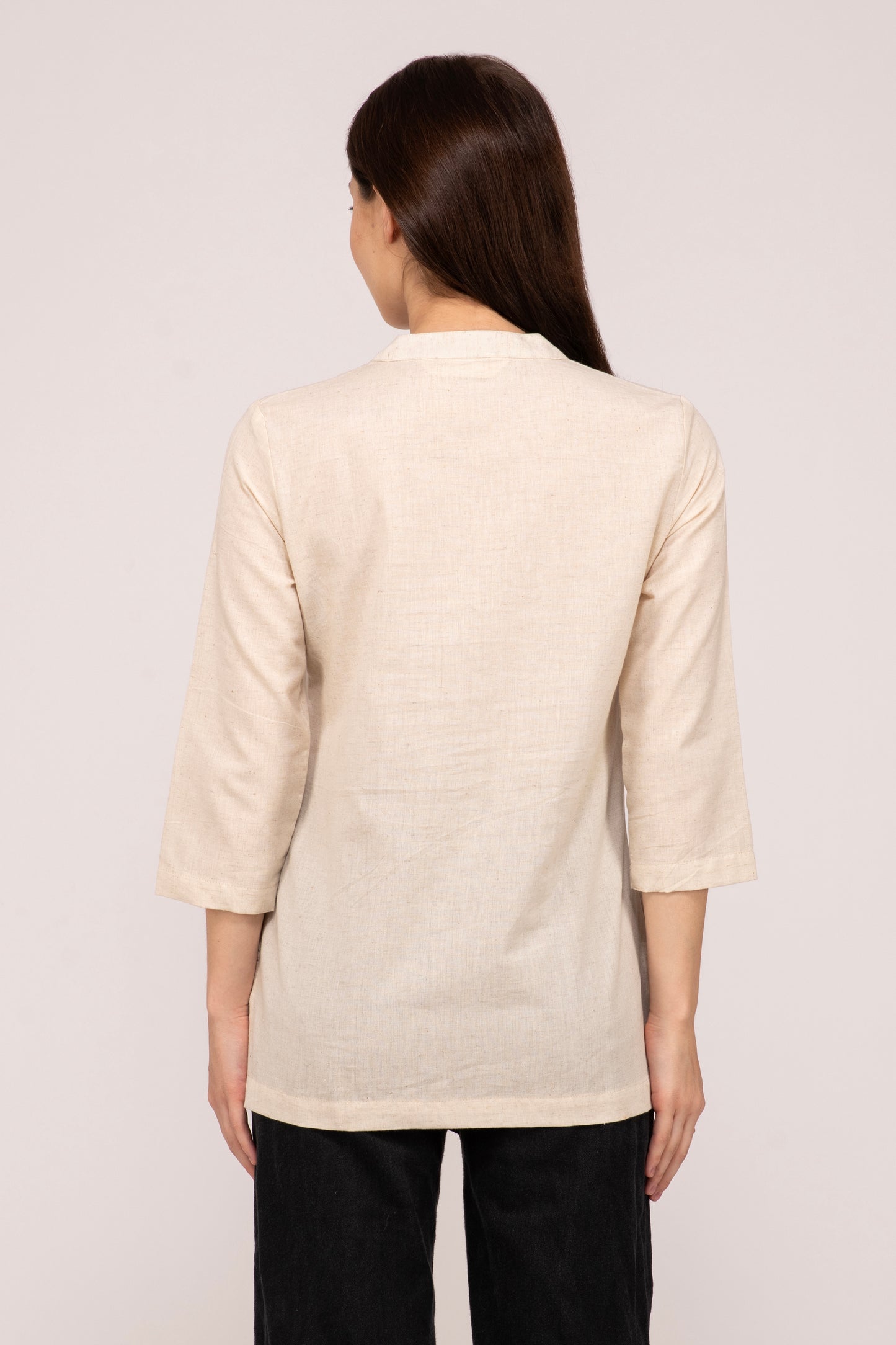 Ecru Color Short Kurti for Women Online at Albelie.
