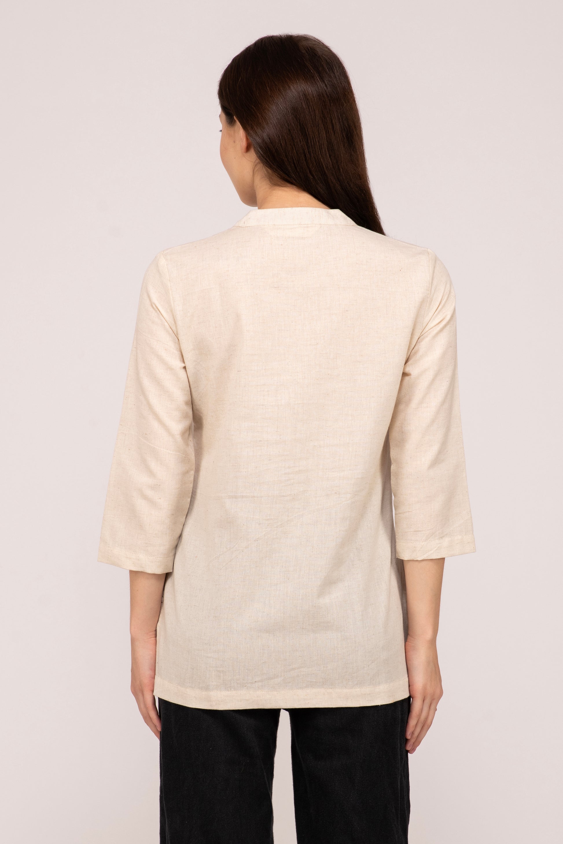 Ecru Color Short Kurti for Women Online at Albelie.