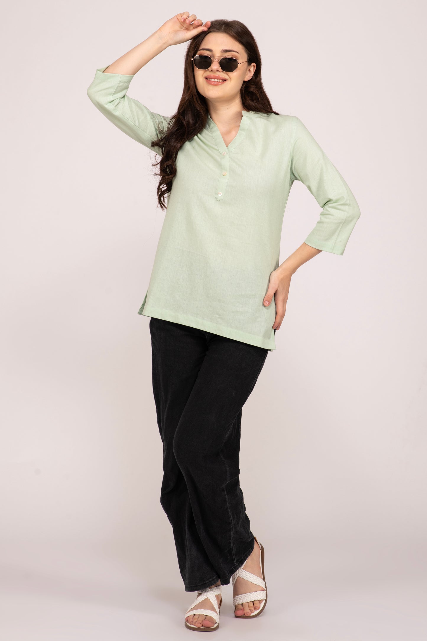 Mint Green Short Kurti