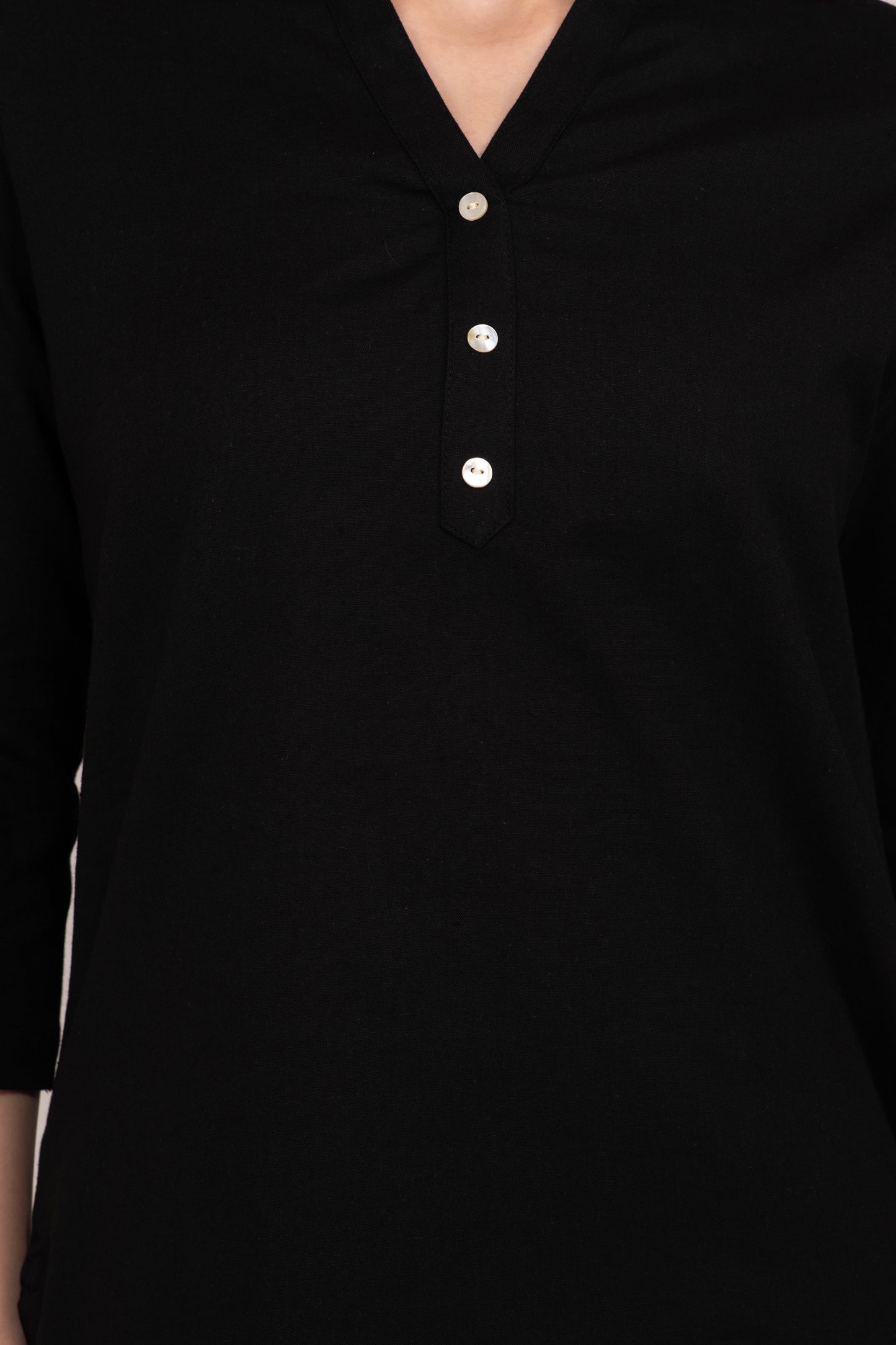 latest Black short kurti for women