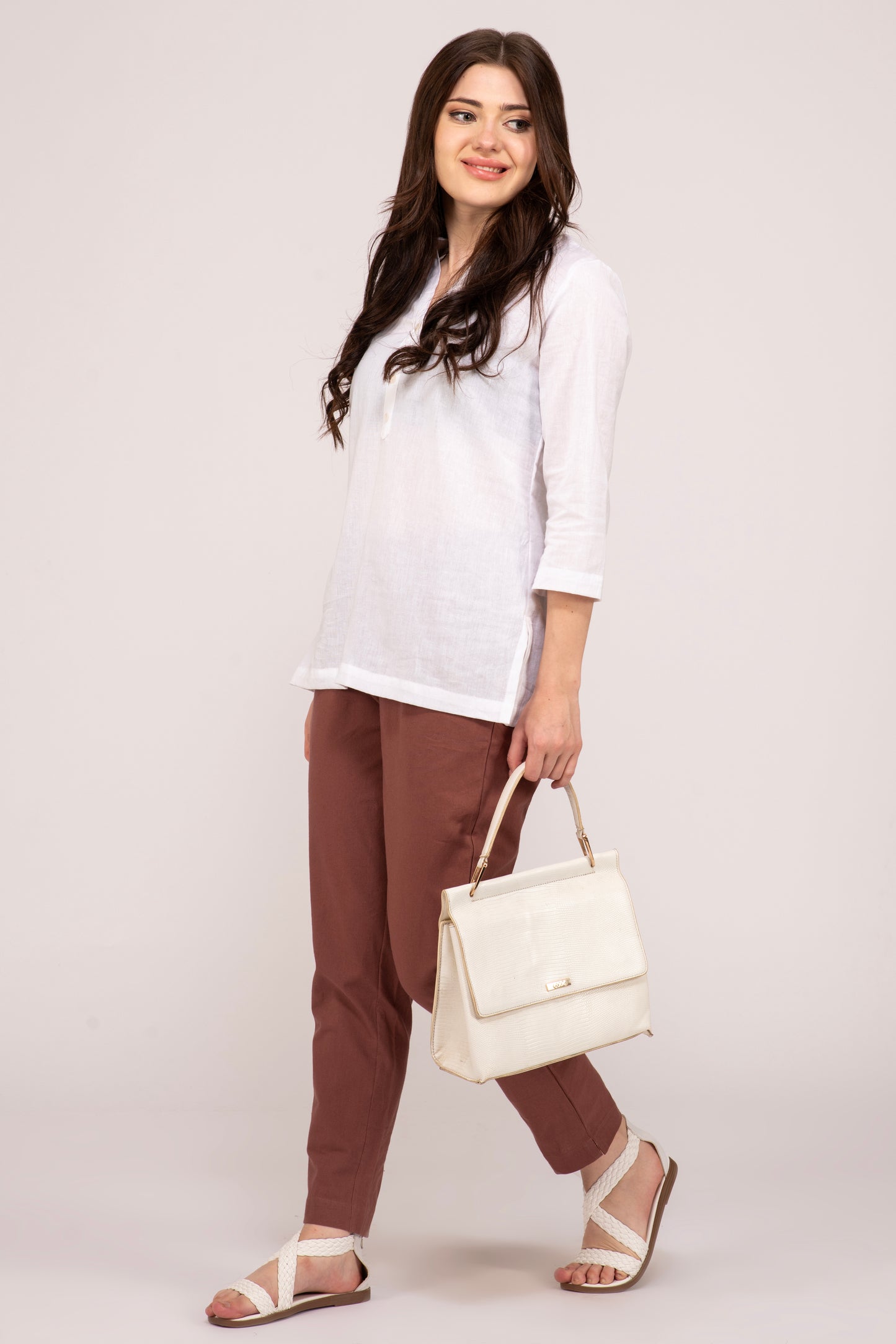 White Short Kurti For Women at Albelie