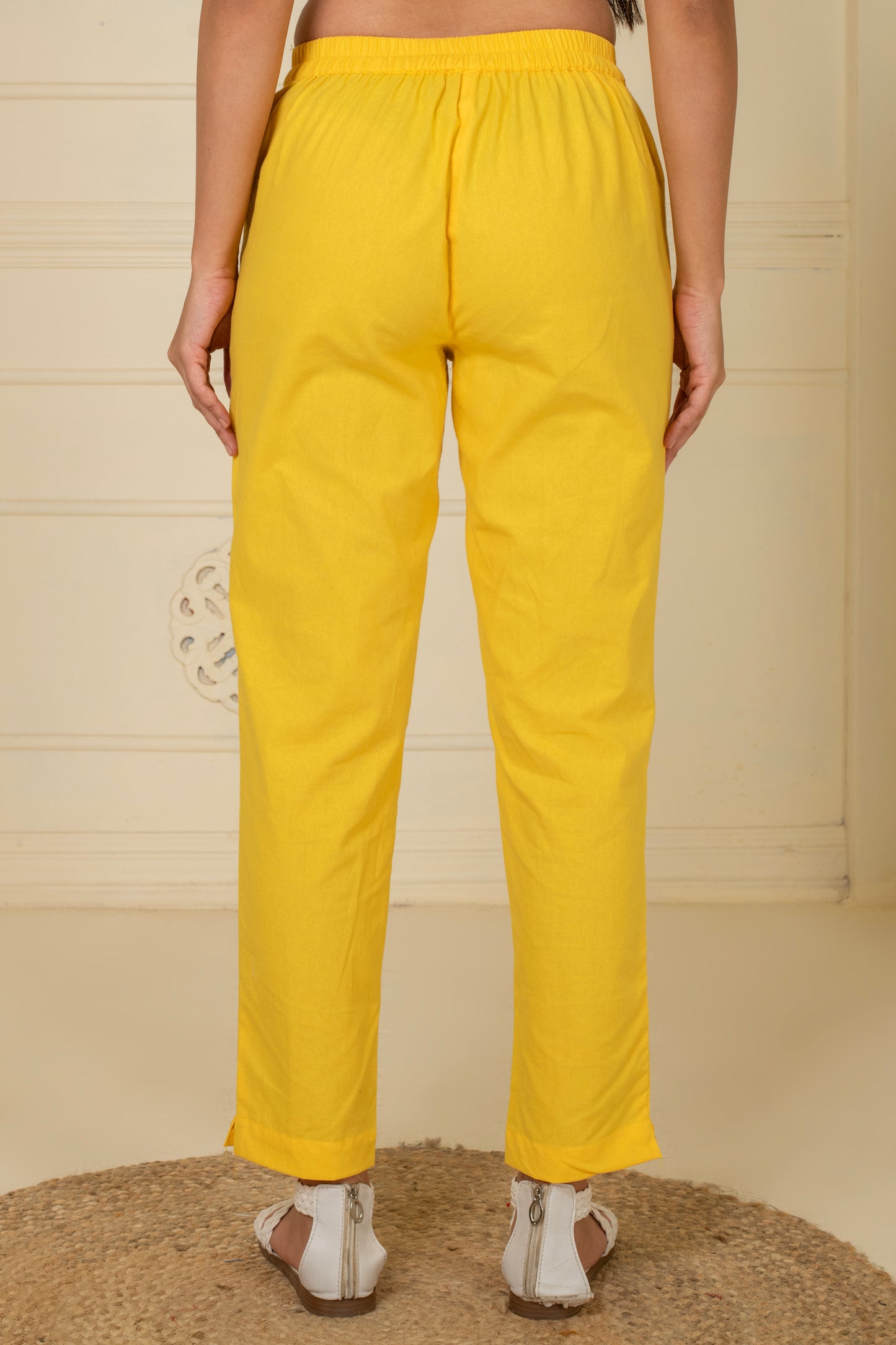 Warm Yellow Everyday Cotton Pant