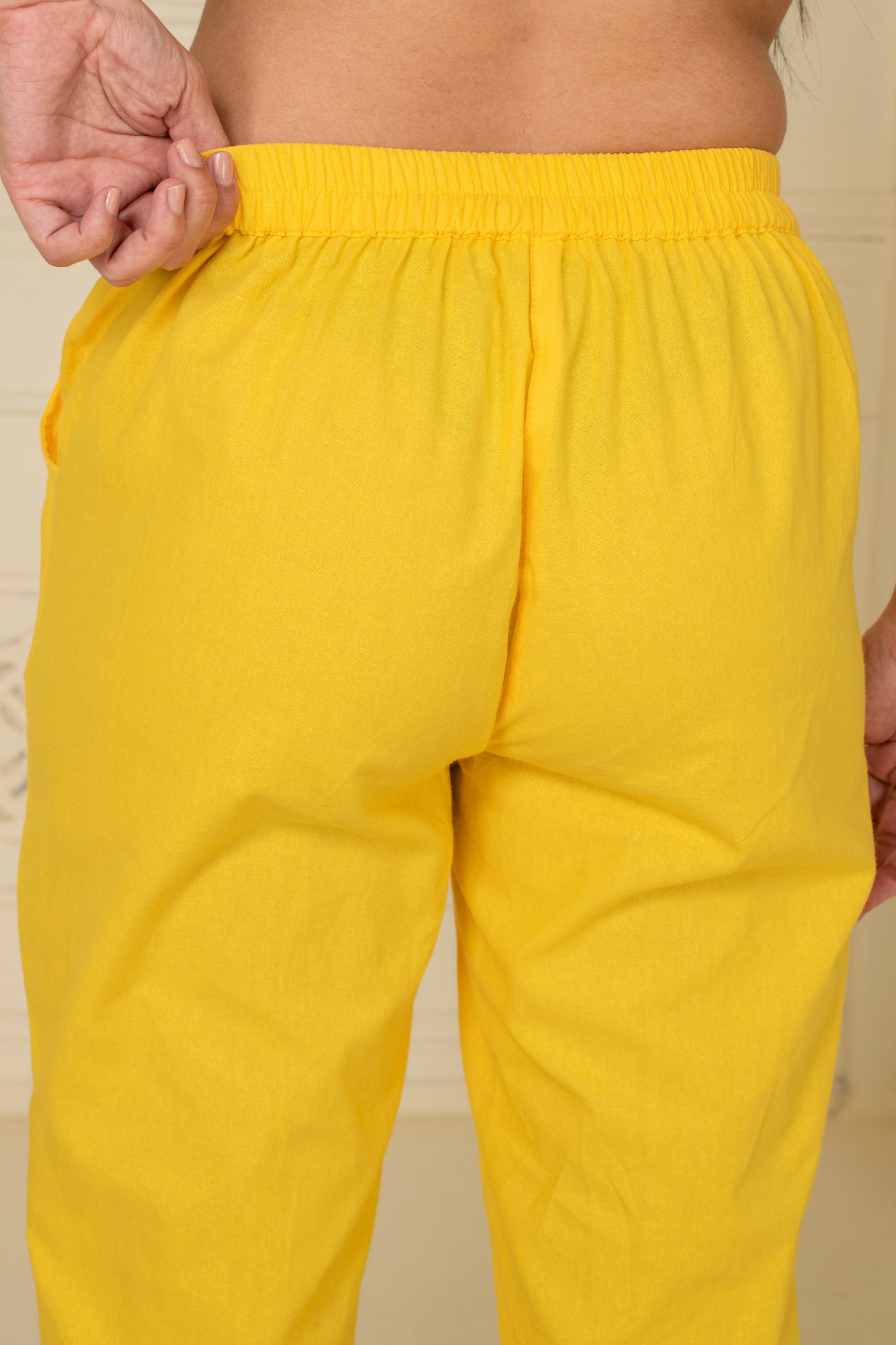 Warm Yellow Everyday Cotton Pant