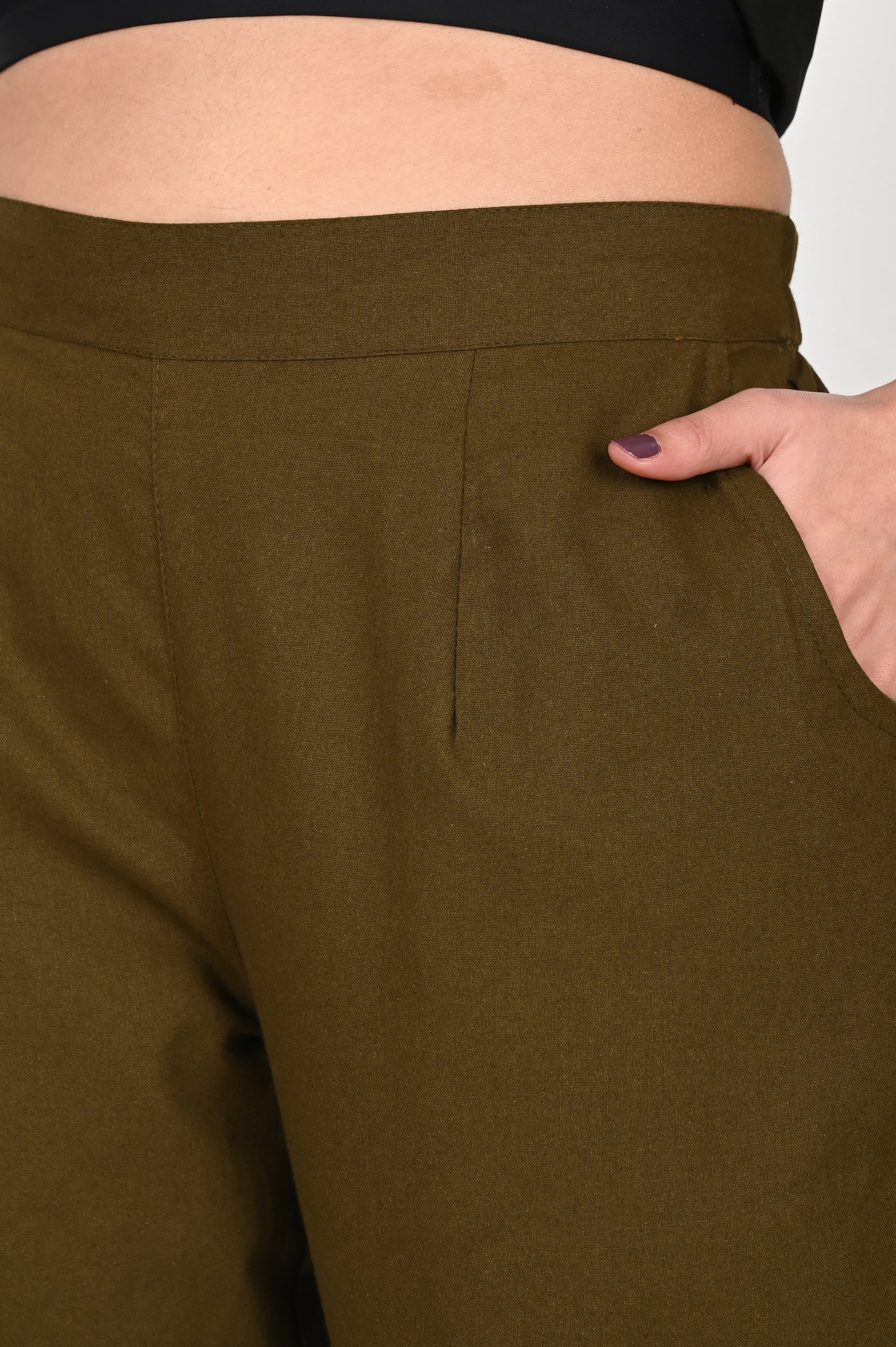 Olive Green Everyday Cotton Pant
