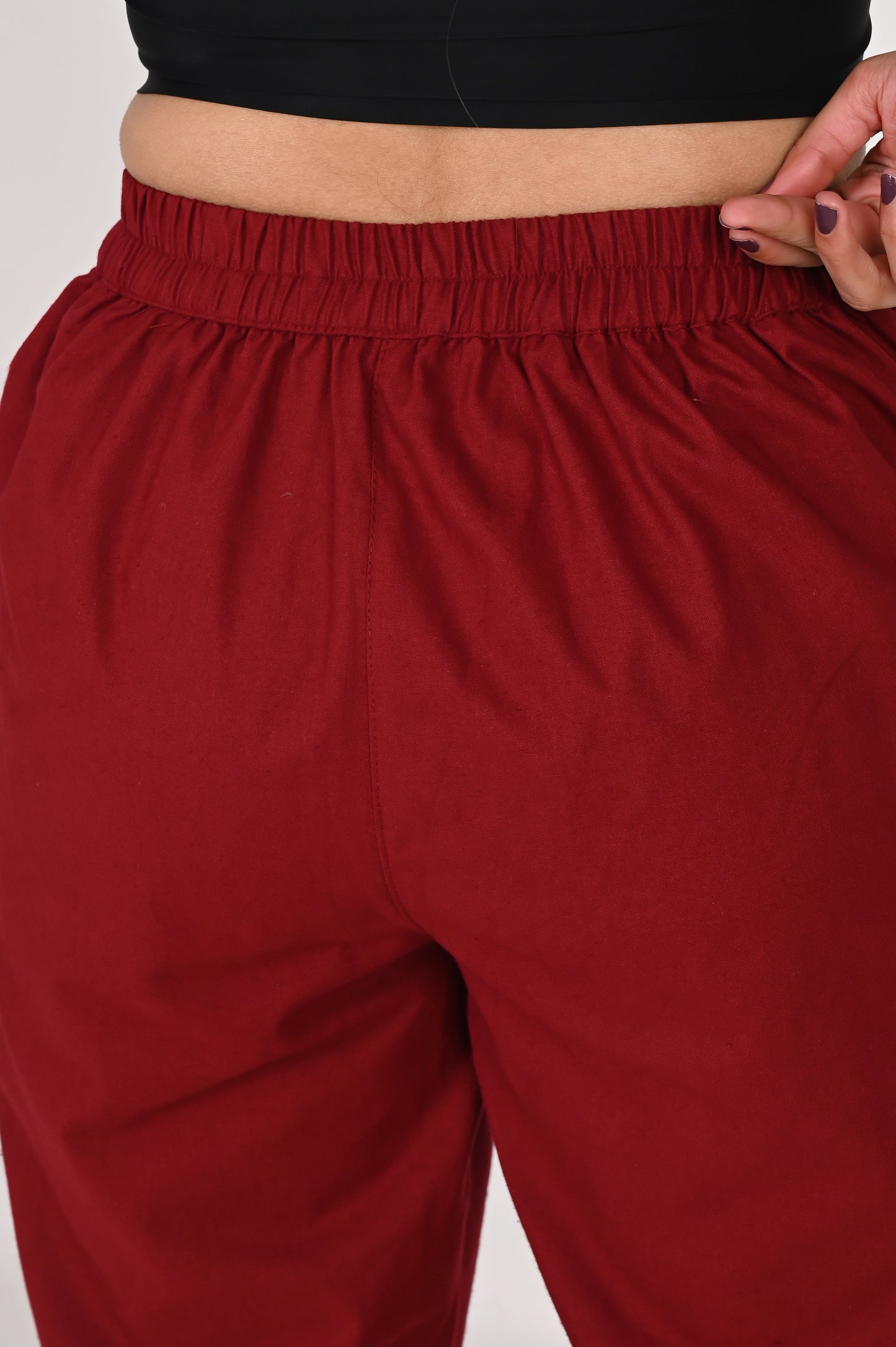 Maroon Everyday Cotton Pant