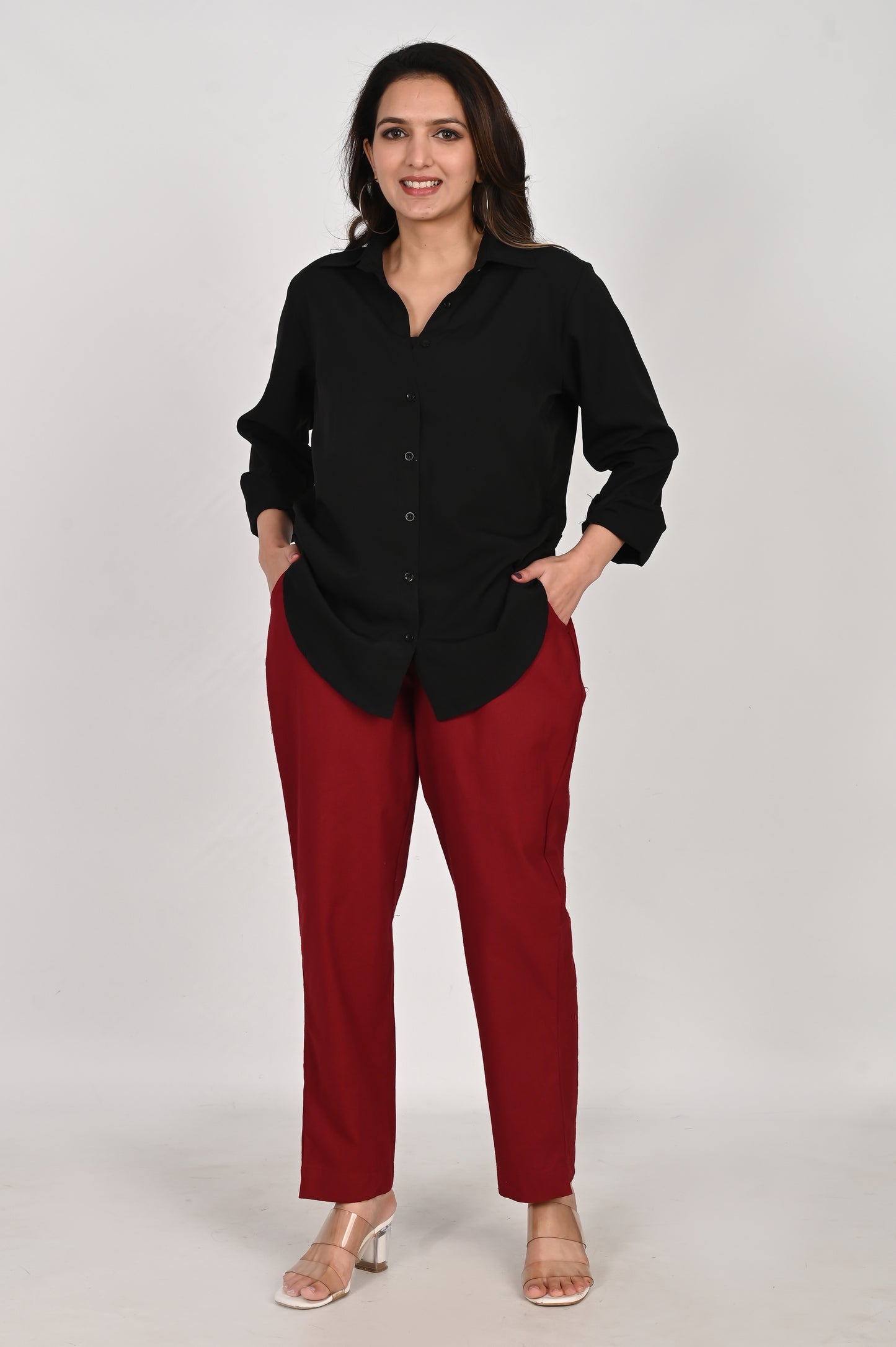 Maroon Everyday Cotton Pant