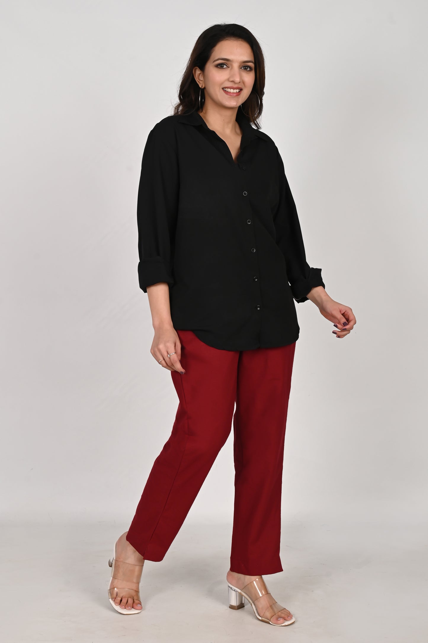 Maroon Everyday Cotton Pant