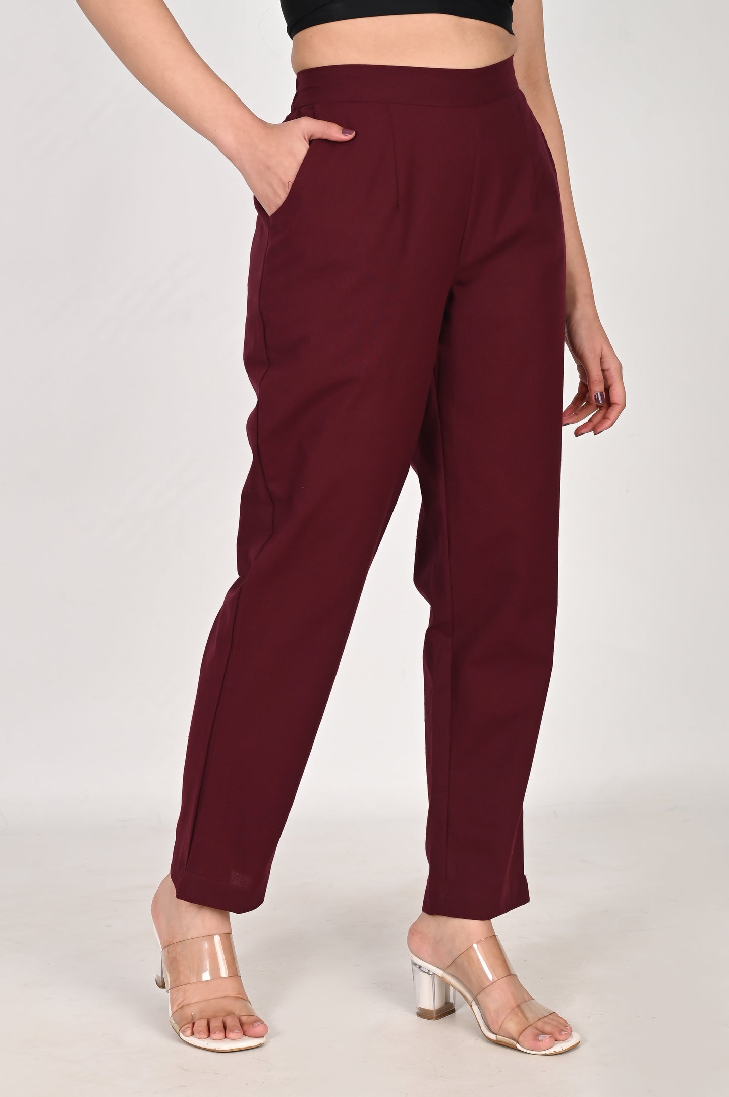 Wine Everyday Cotton Pant