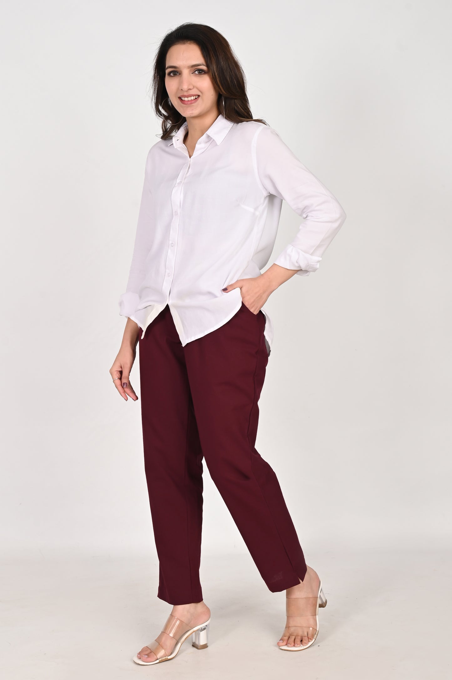 Wine Everyday Cotton Pant