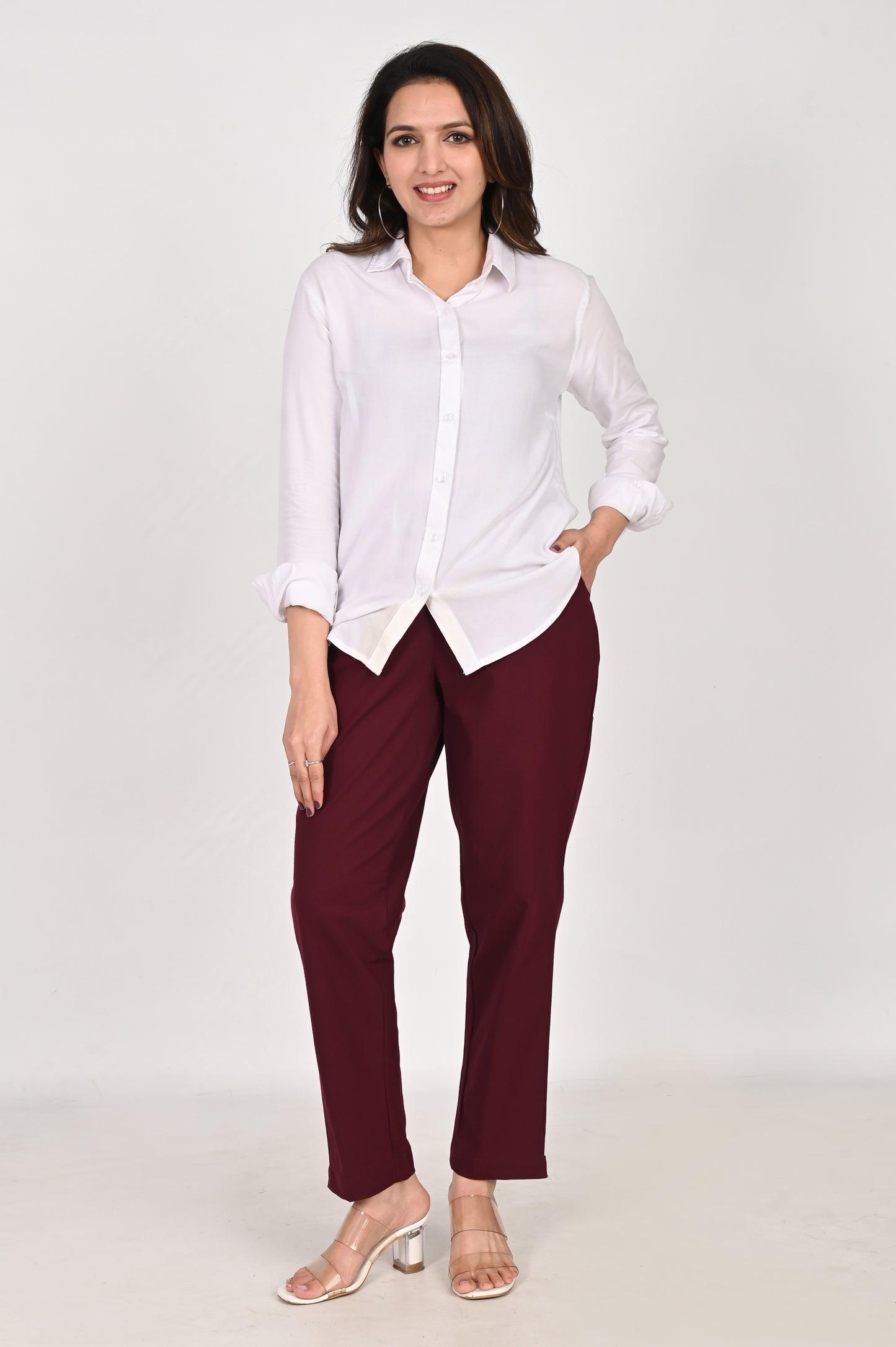 Wine Everyday Cotton Pant