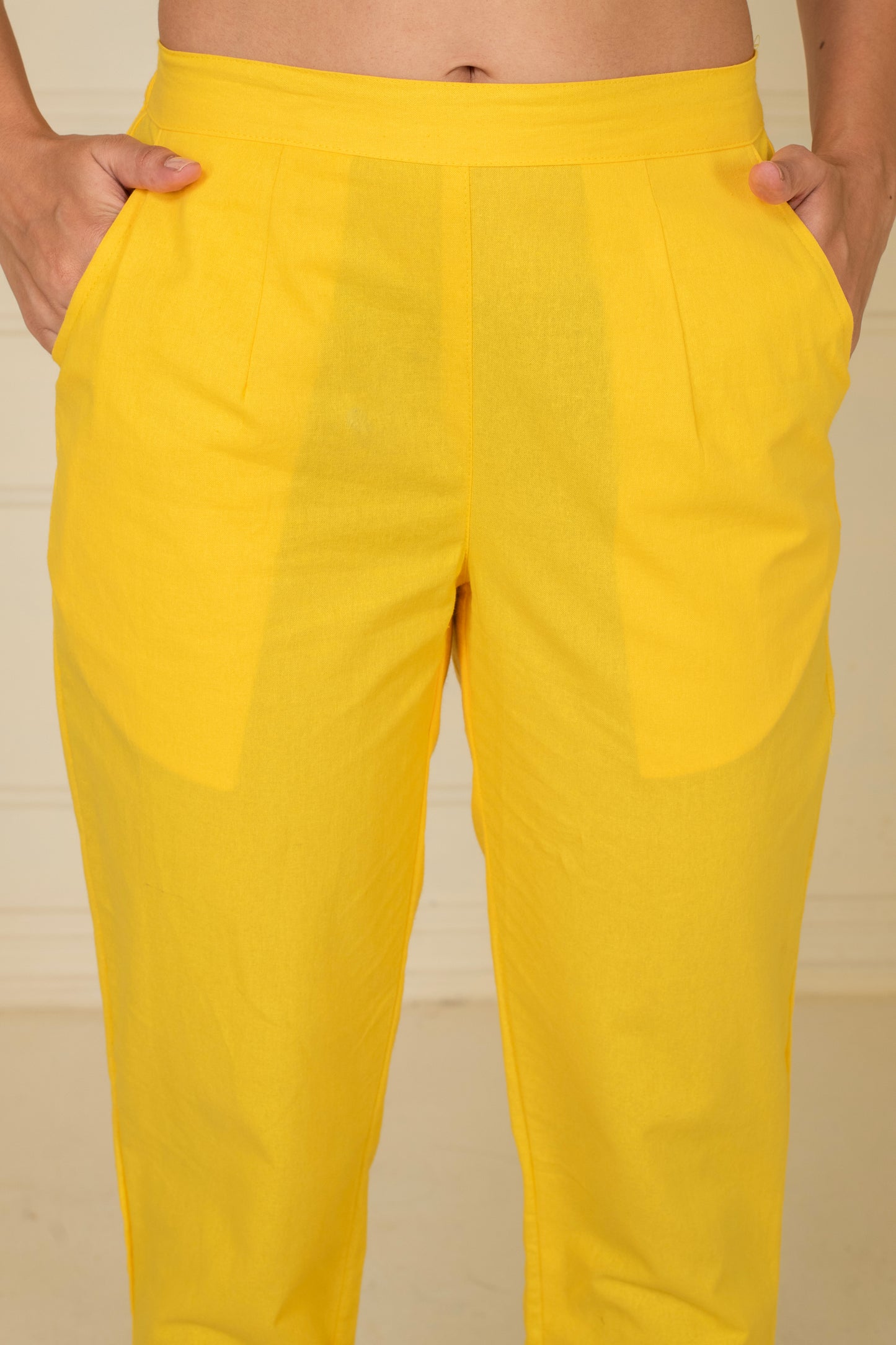 Warm Yellow Everyday Cotton Pant