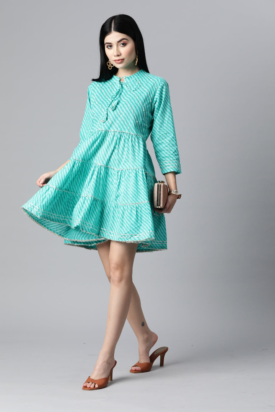 Rama Green Flare Dress