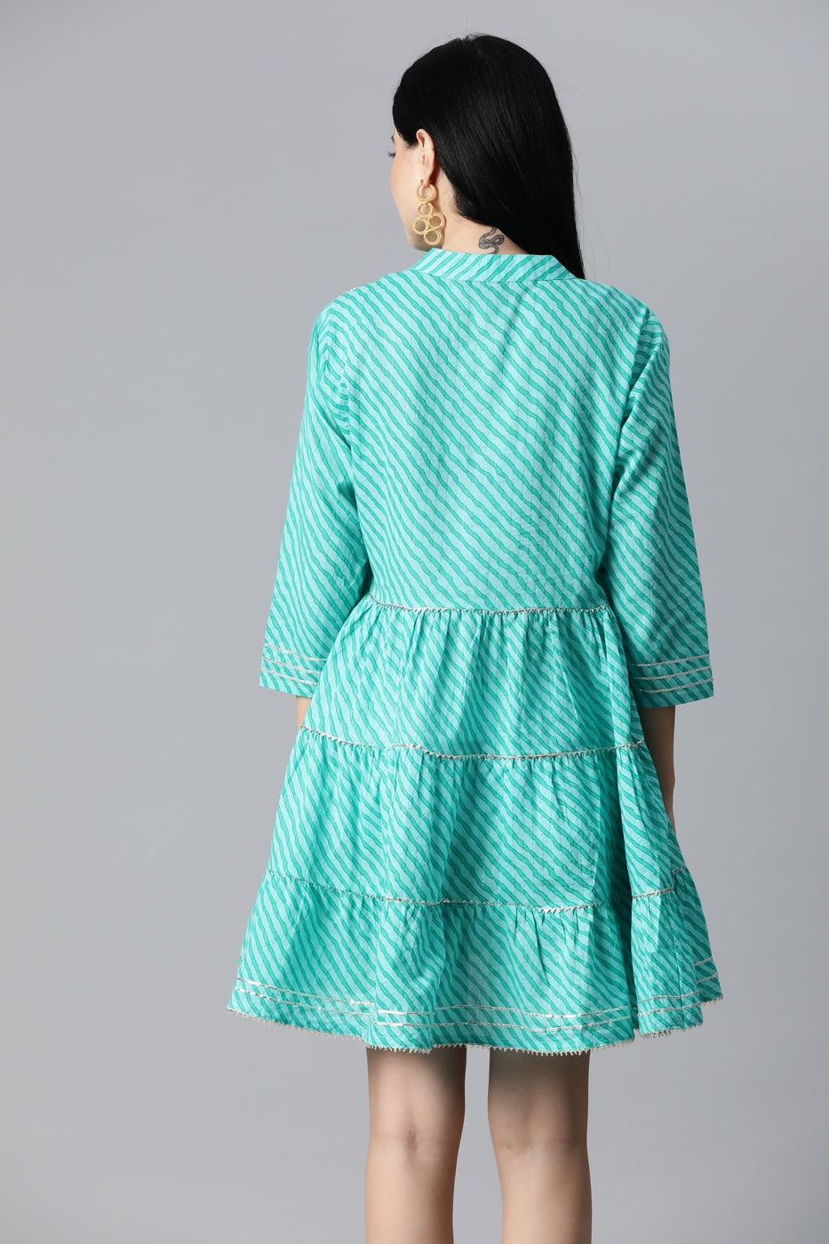 Rama Green Flare Dress