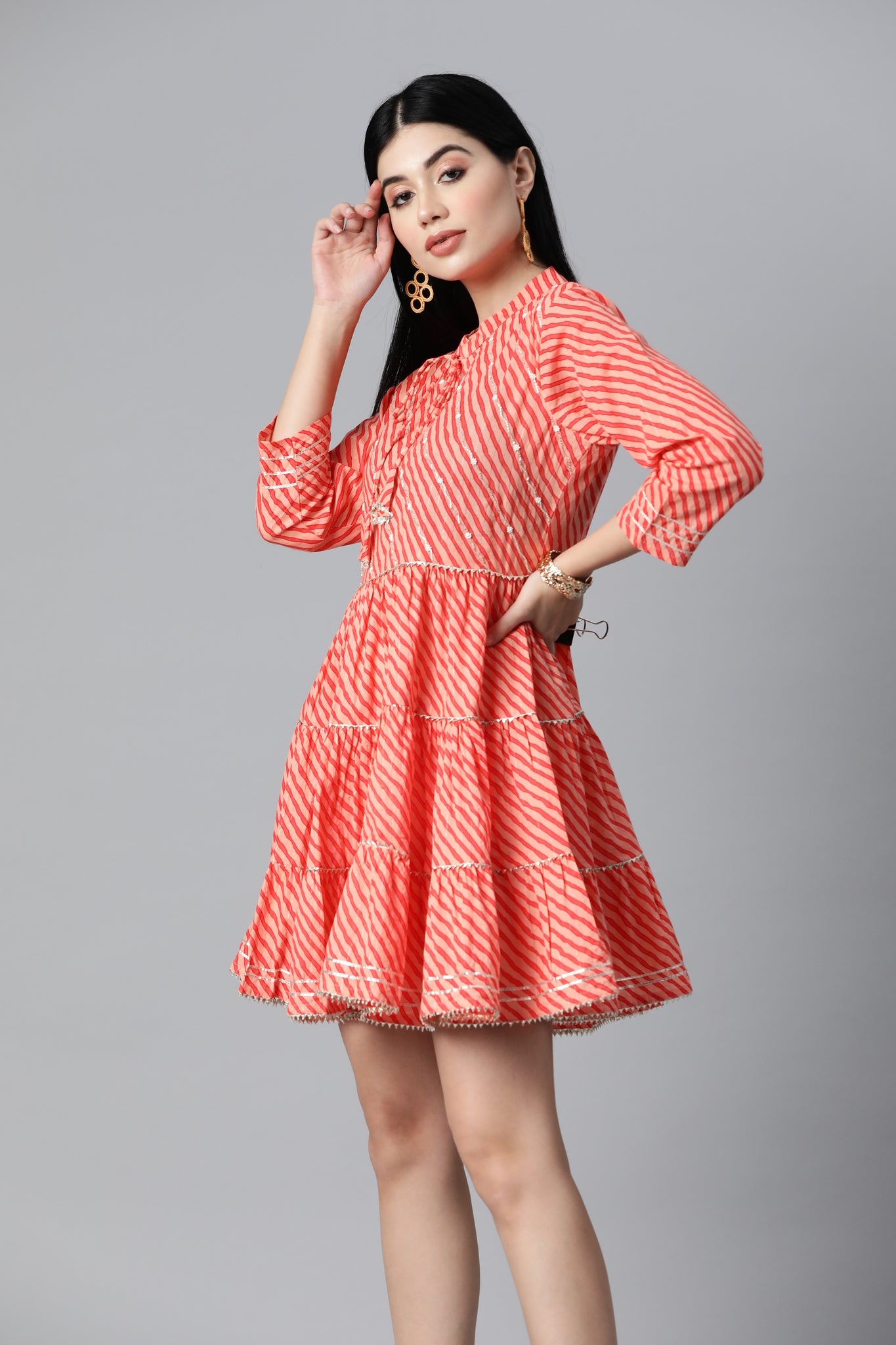 Orange Flare Dress