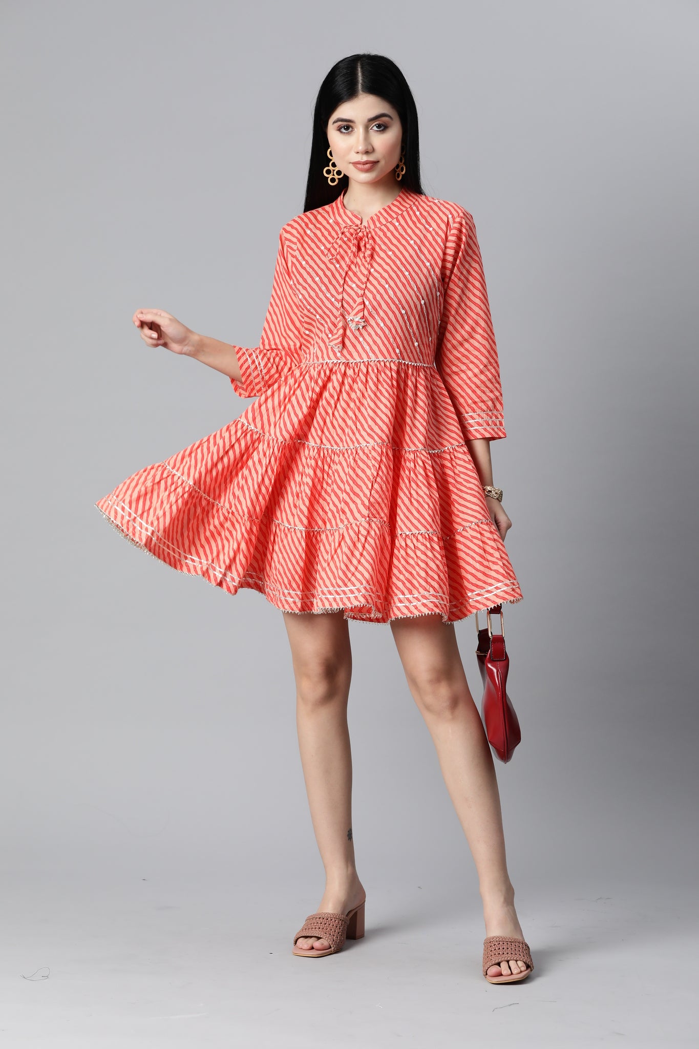 Orange Flare Dress