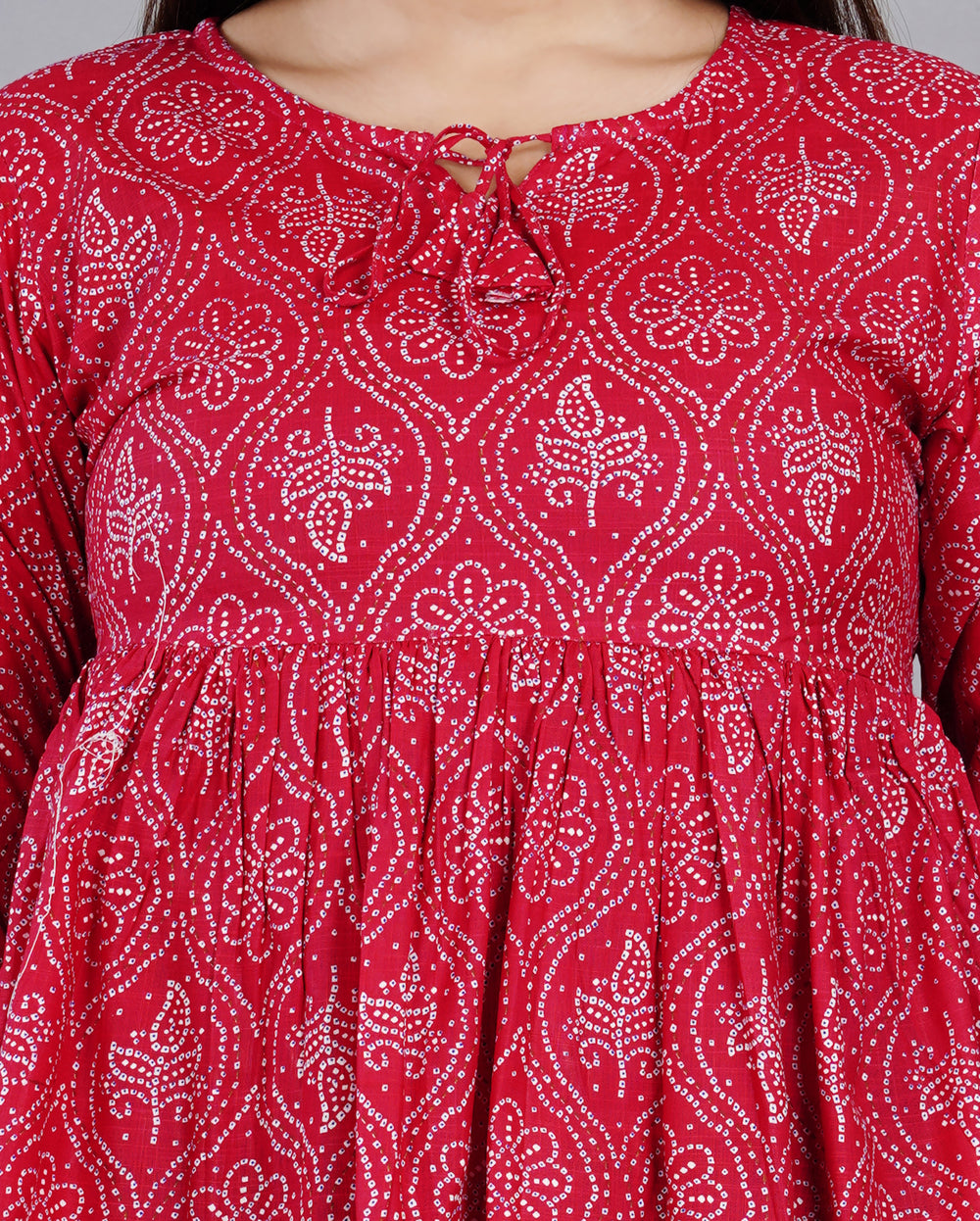 Pink Boota Design Everyday Short Kurta