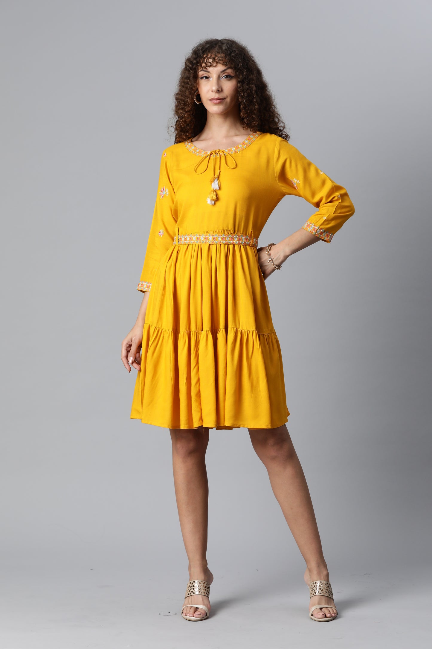 Yellow Flare Dress