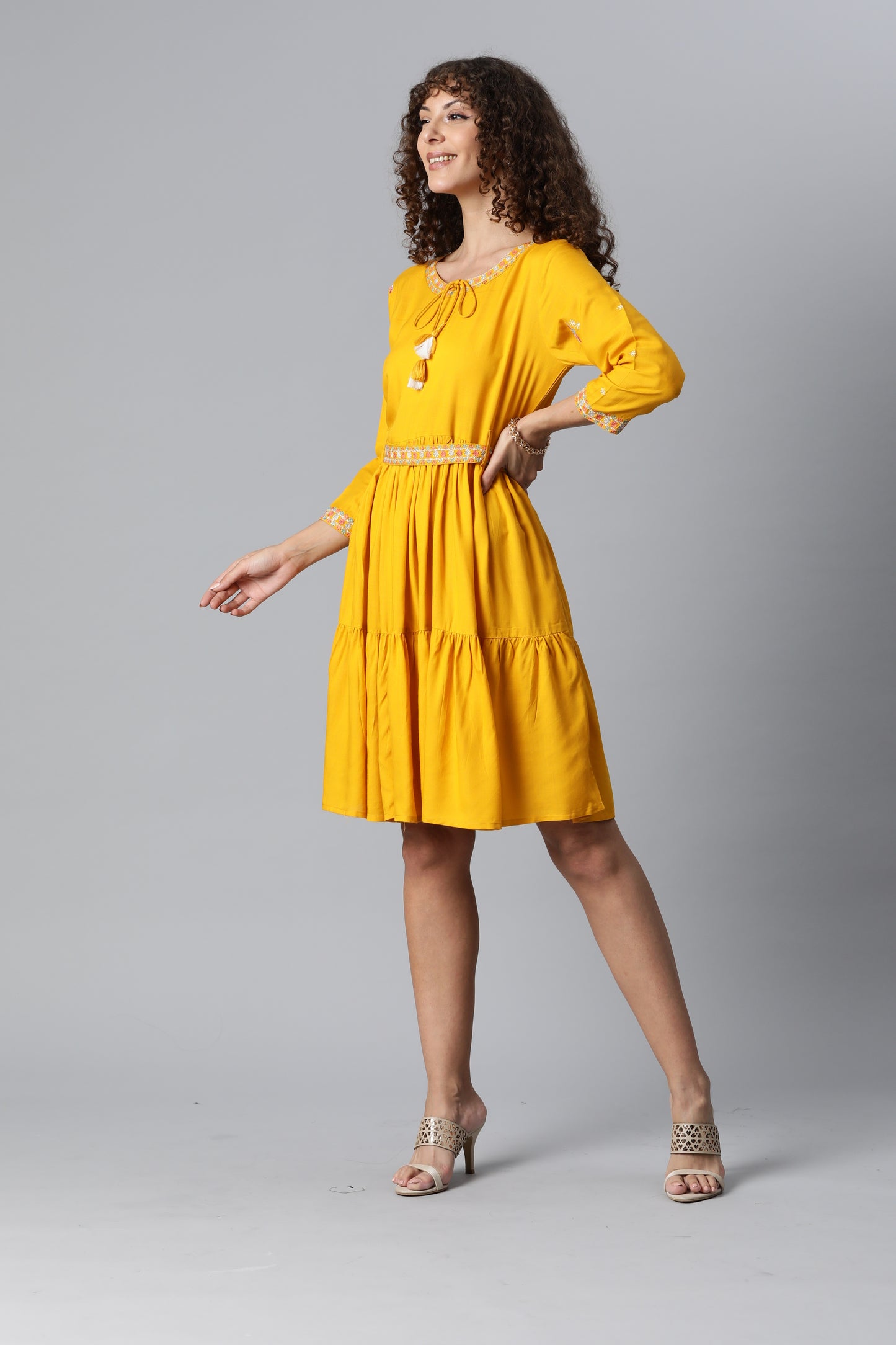 Yellow Flare Dress