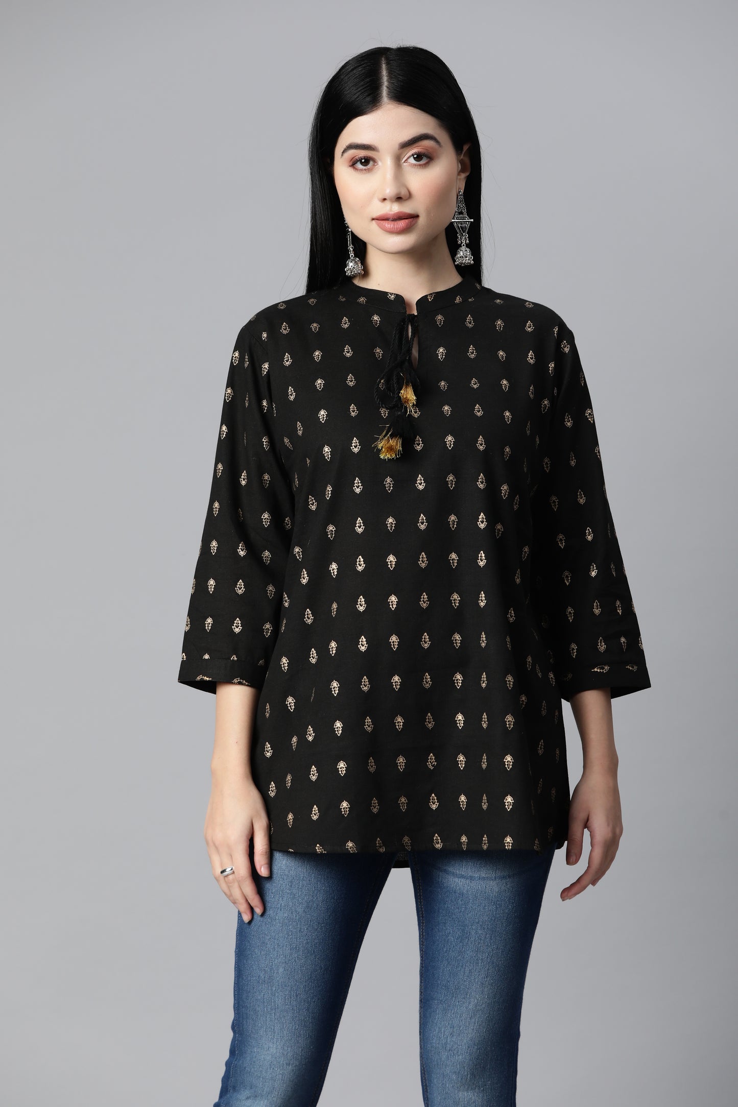 Black Everyday Short Kurta