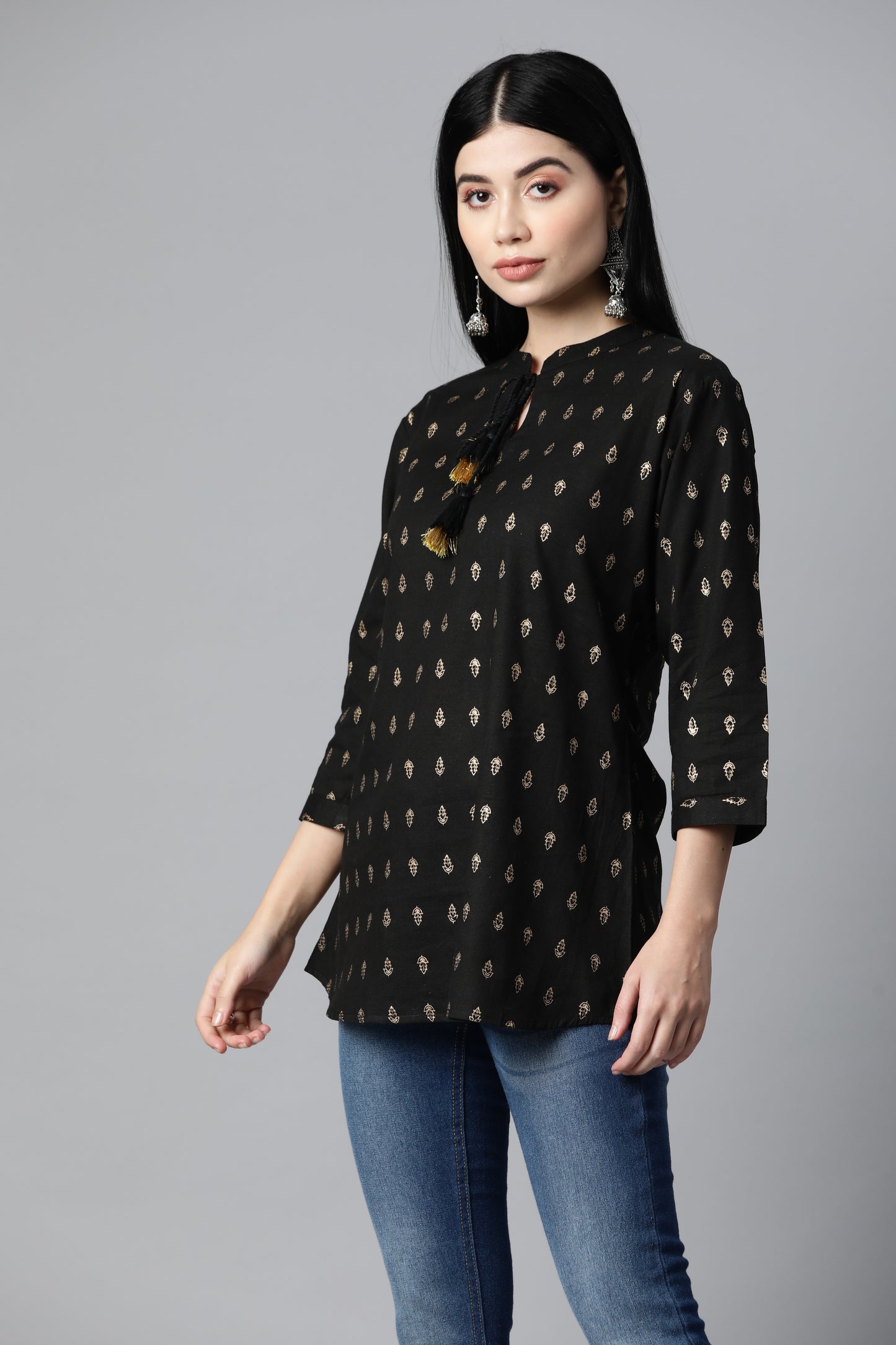 Black Everyday Short Kurta