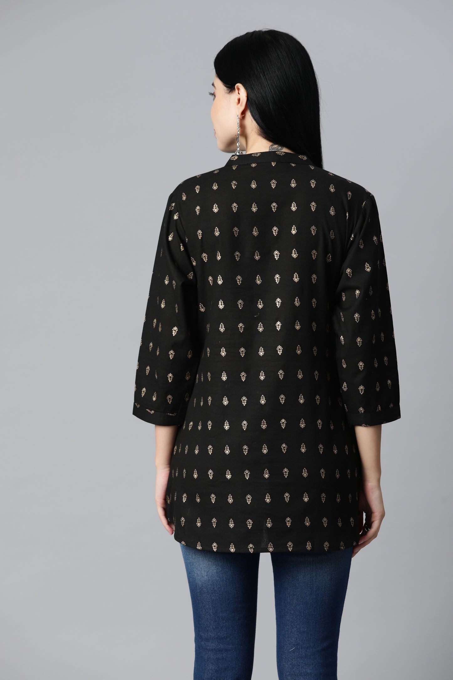 Black Everyday Short Kurta