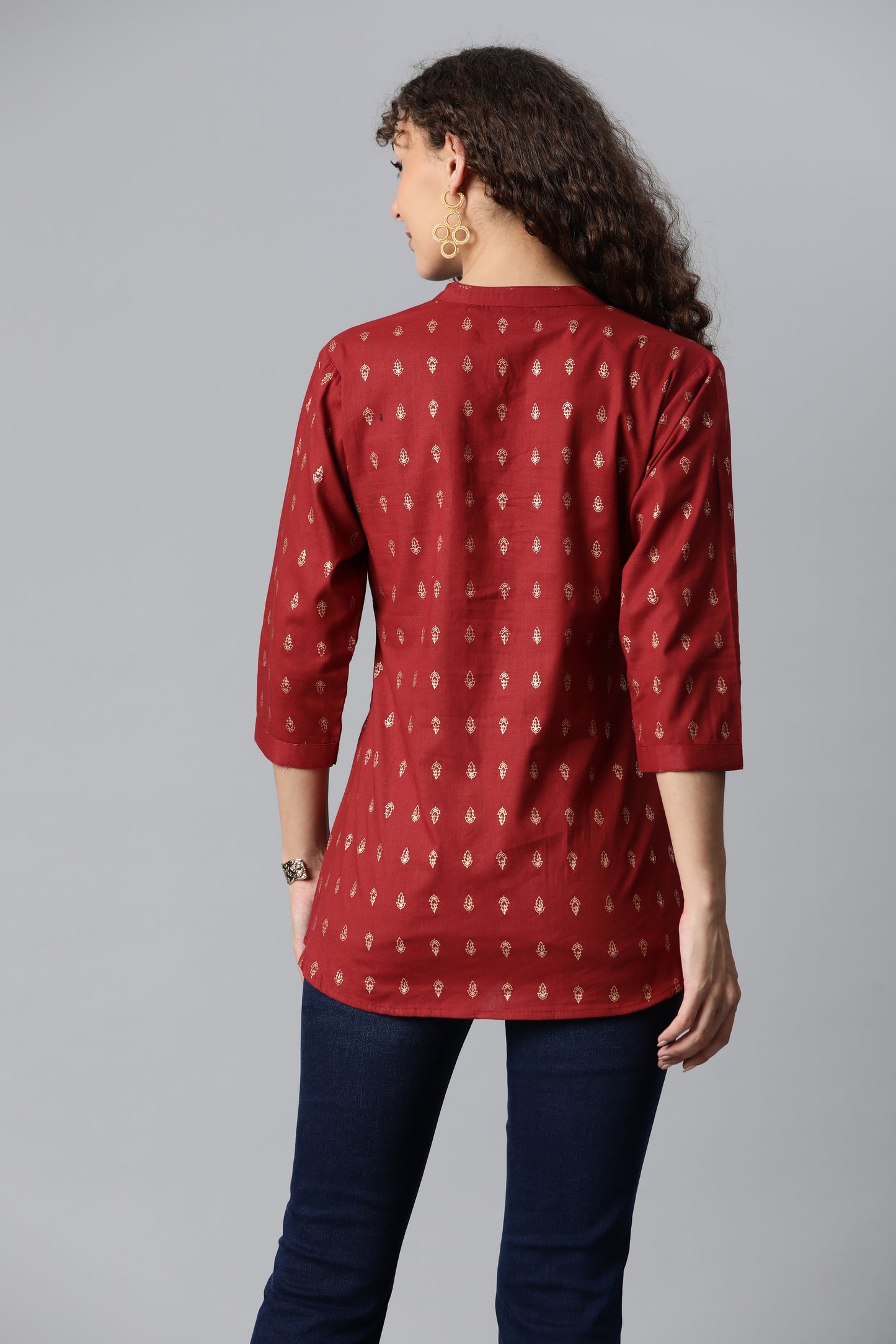 Maroon Everyday Short Kurta