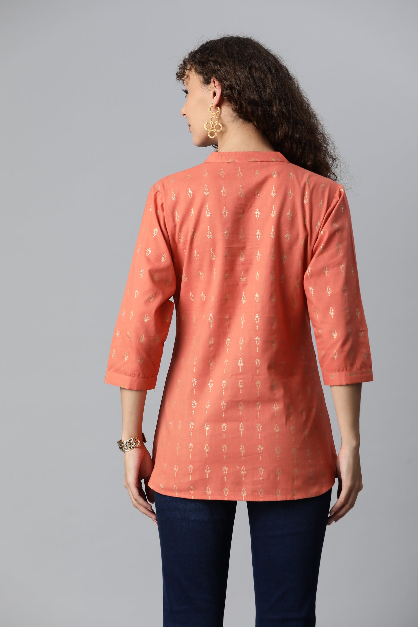 Peach Everyday Short Kurta