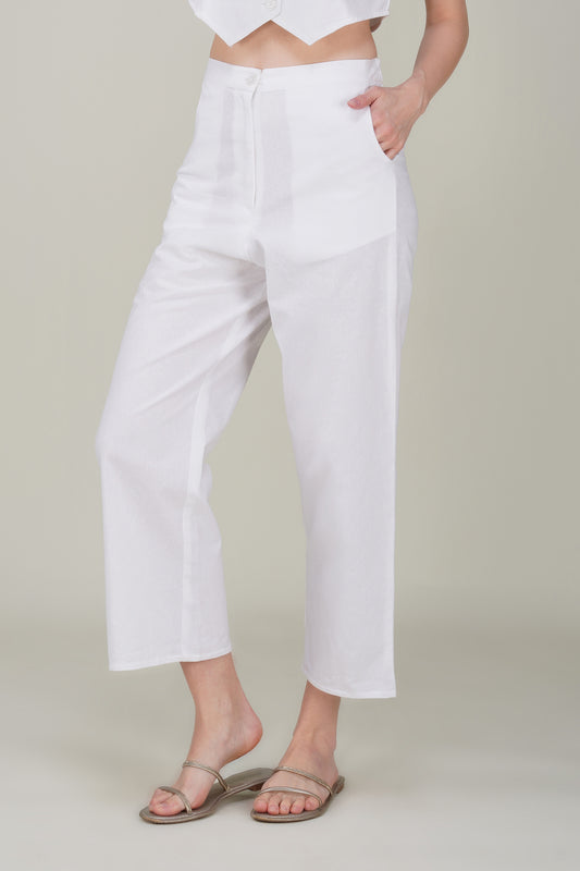 White Premium Formal Cotton Pant