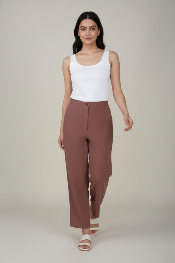 Rose Taupe Premium Formal Cotton Pant