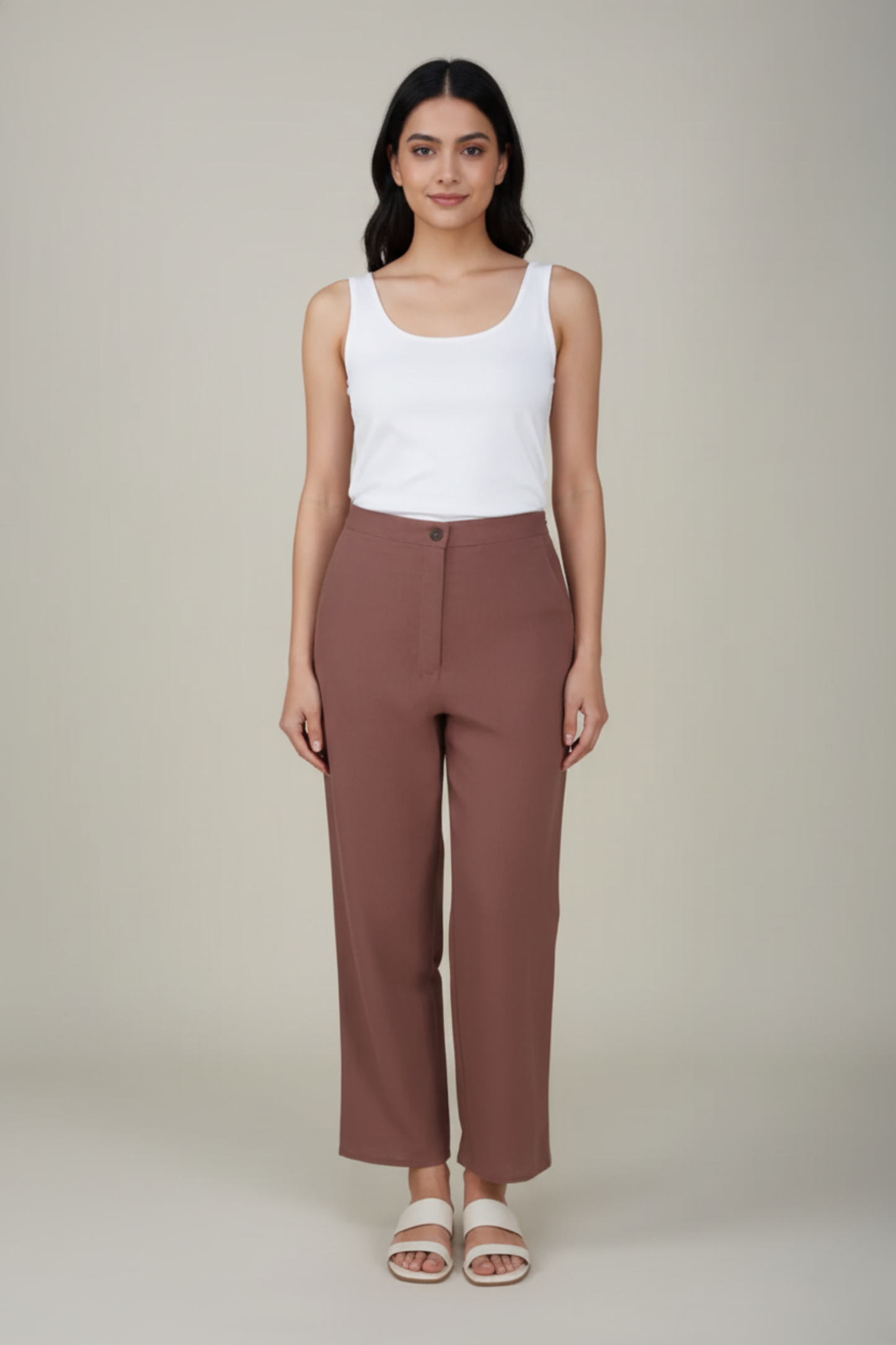 Rose Taupe Premium Formal Cotton Pant