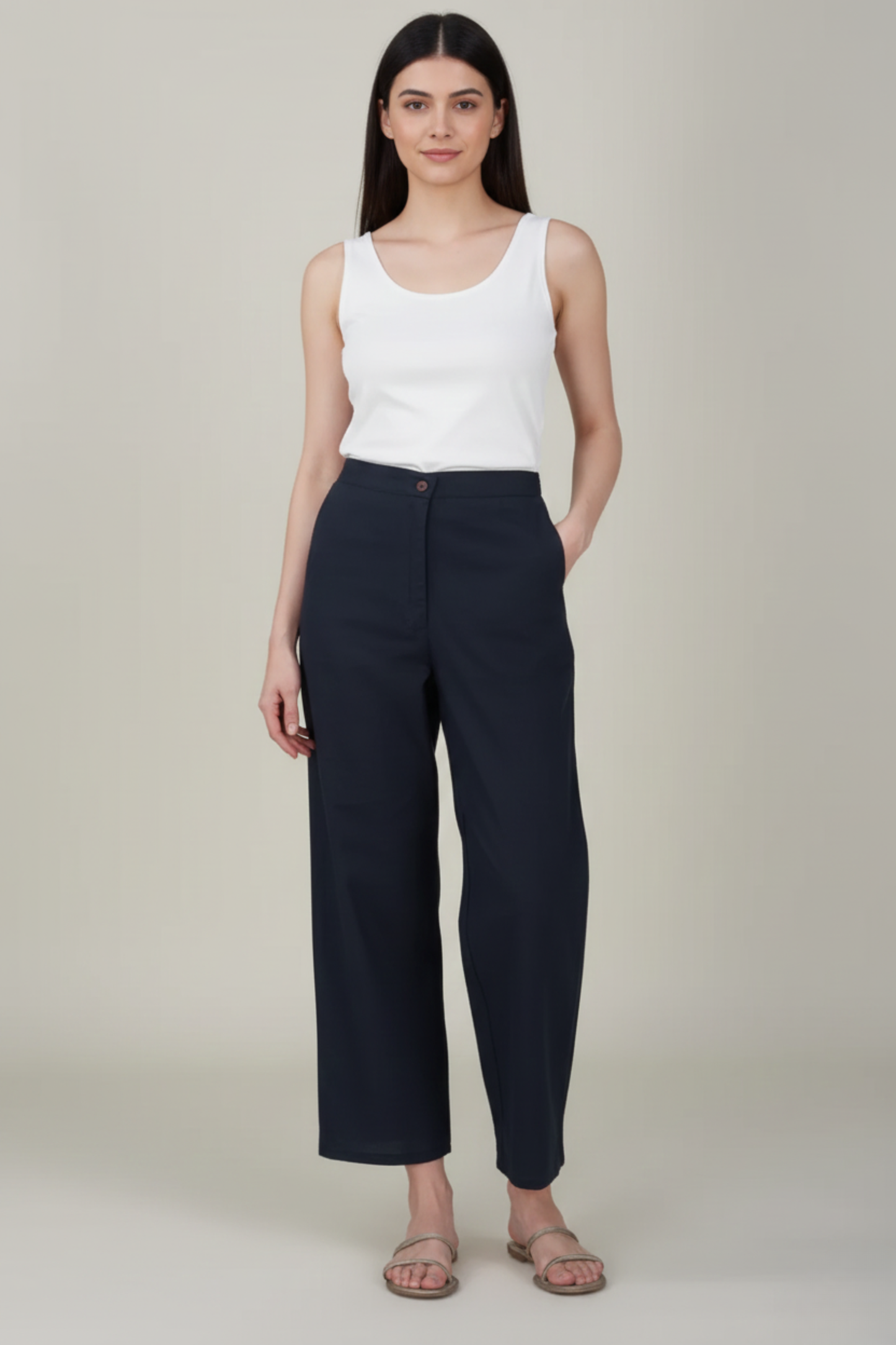 Navy Blue Premium Formal Cotton Pant