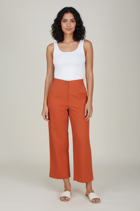 Orange Premium Formal Cotton Pant