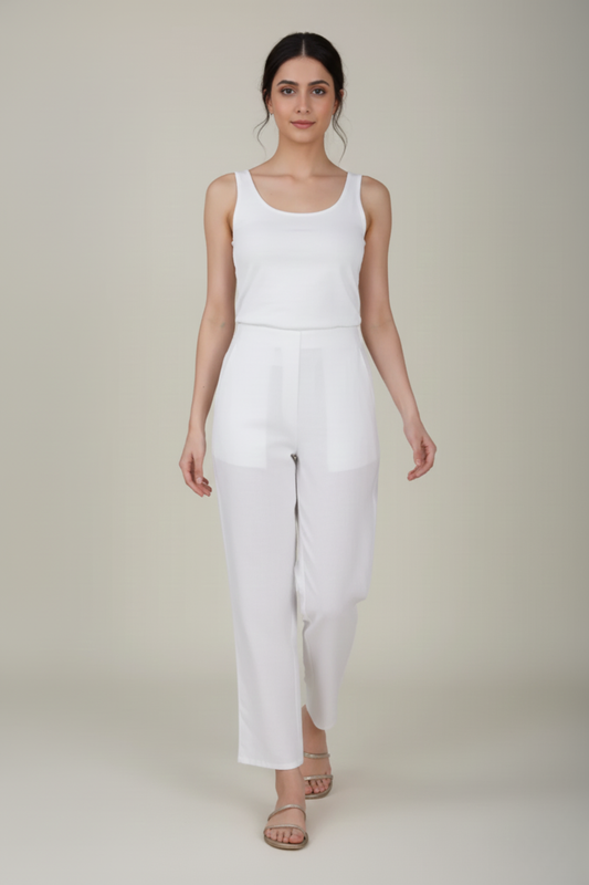 White Premium Formal Cotton Pant