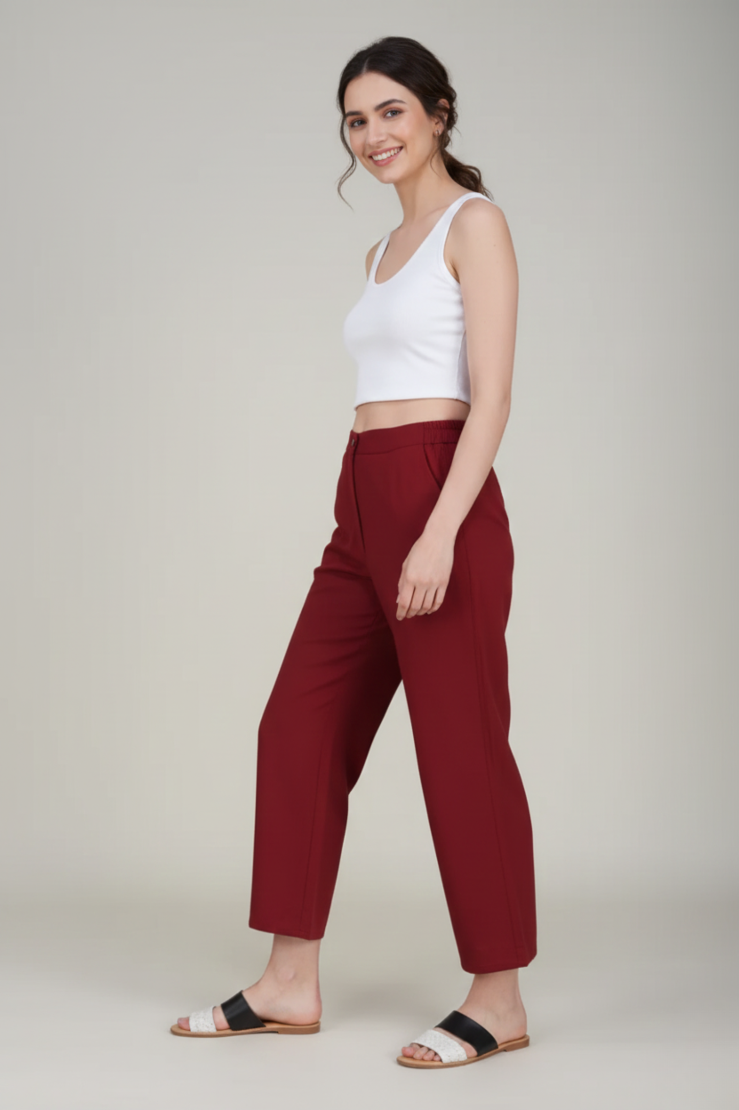 Maroon Premium Formal Cotton Pant