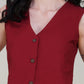 Maroon Stylish Cotton Waist coat
