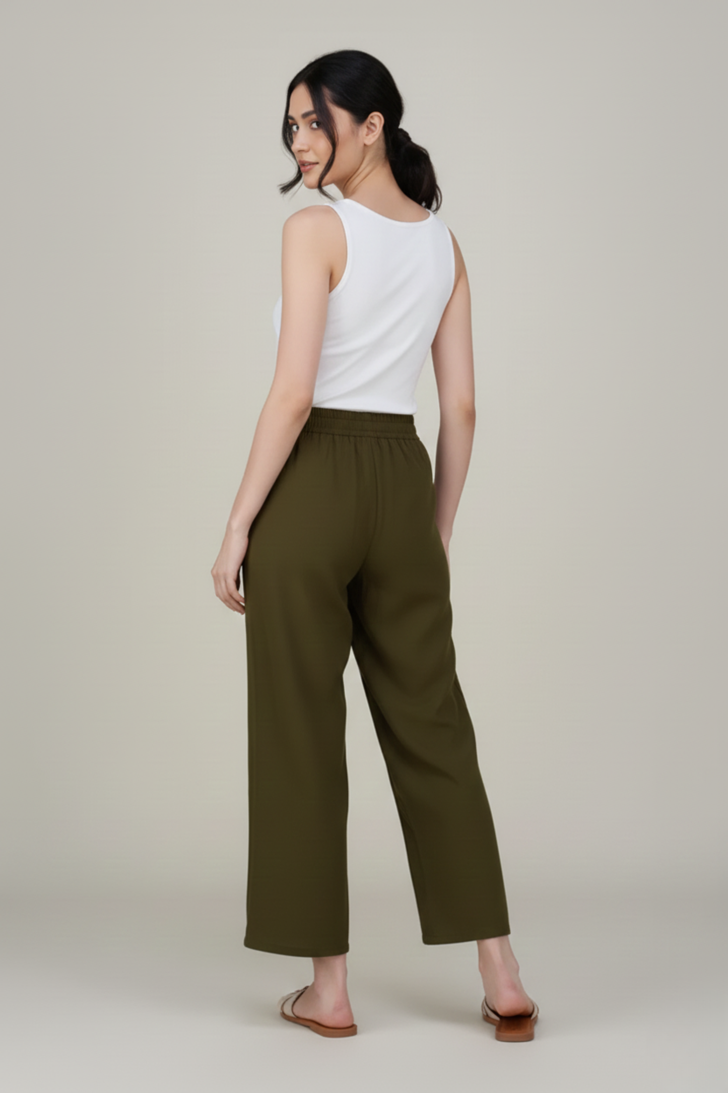 Olive Green Premium Formal Cotton Pant