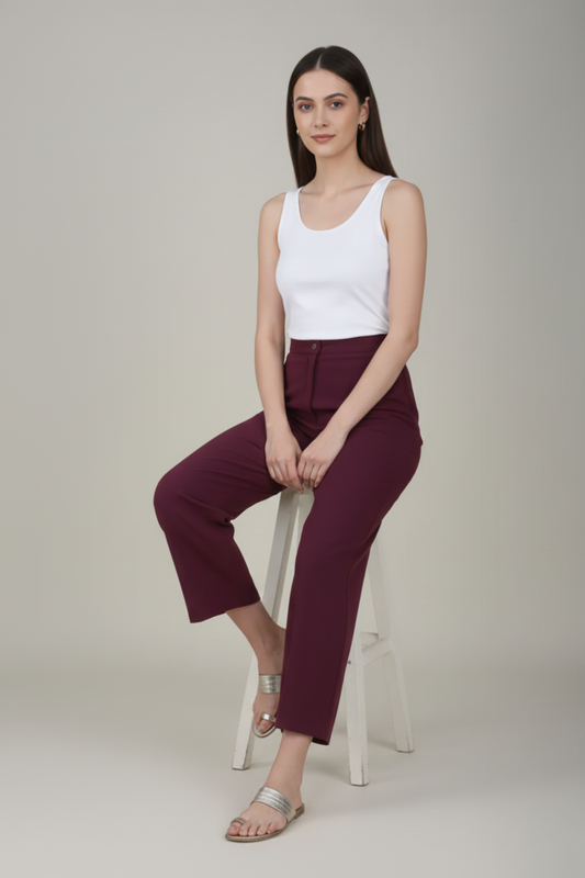 Wine Premium Formal Cotton Pant