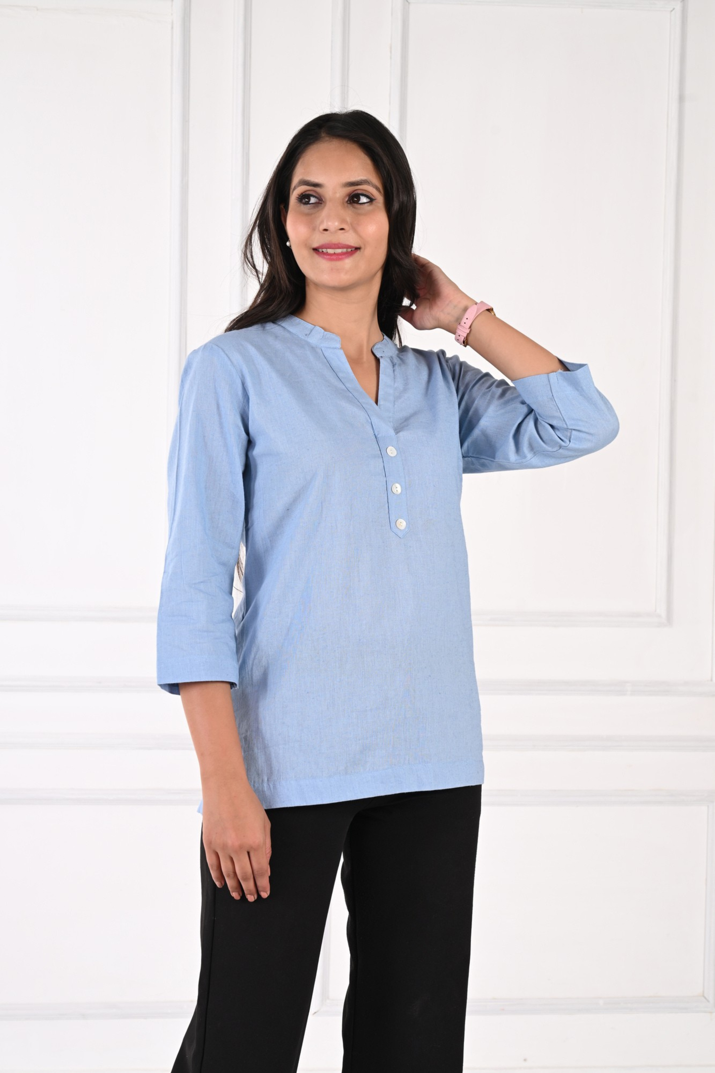 English Blue Short Kurti